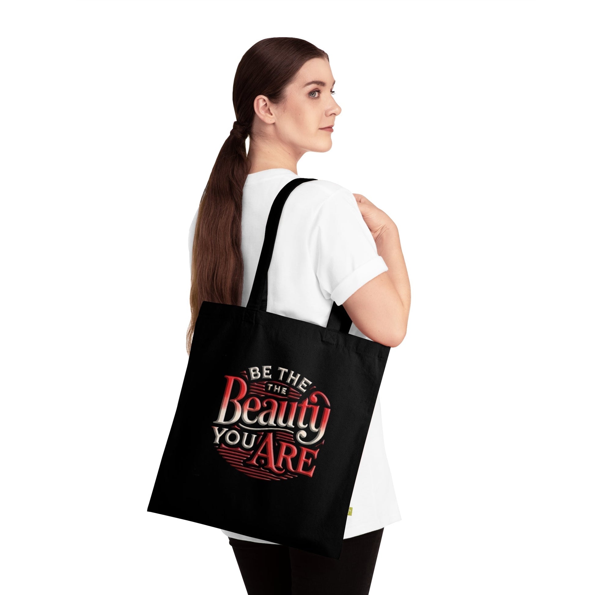 Stylish Organic Cotton Tote Bag –Be the Beauty  Eco-Friendly