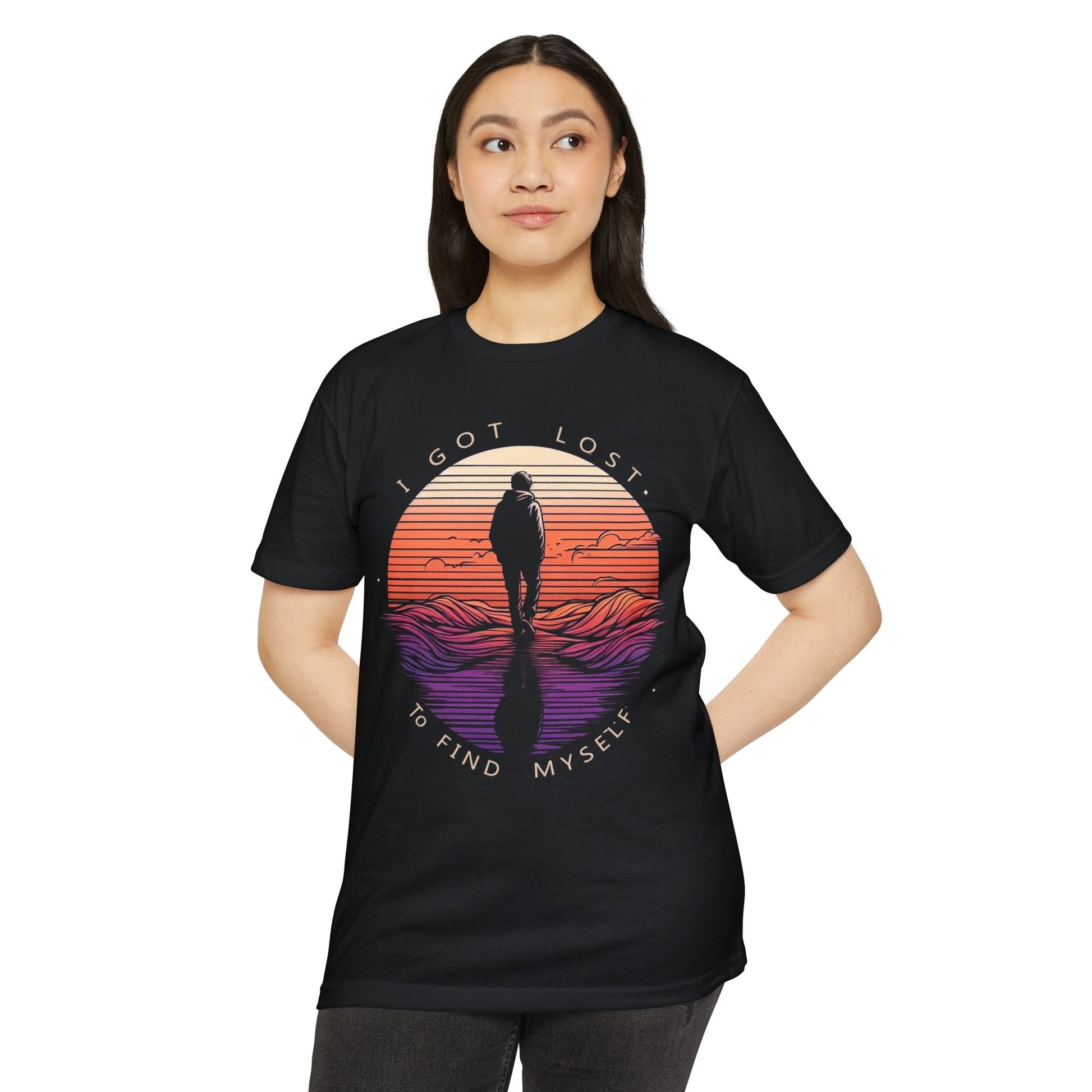 Unisex T-Shirt Lost to Find - Stylish Casual Inspirational Quote Shirt