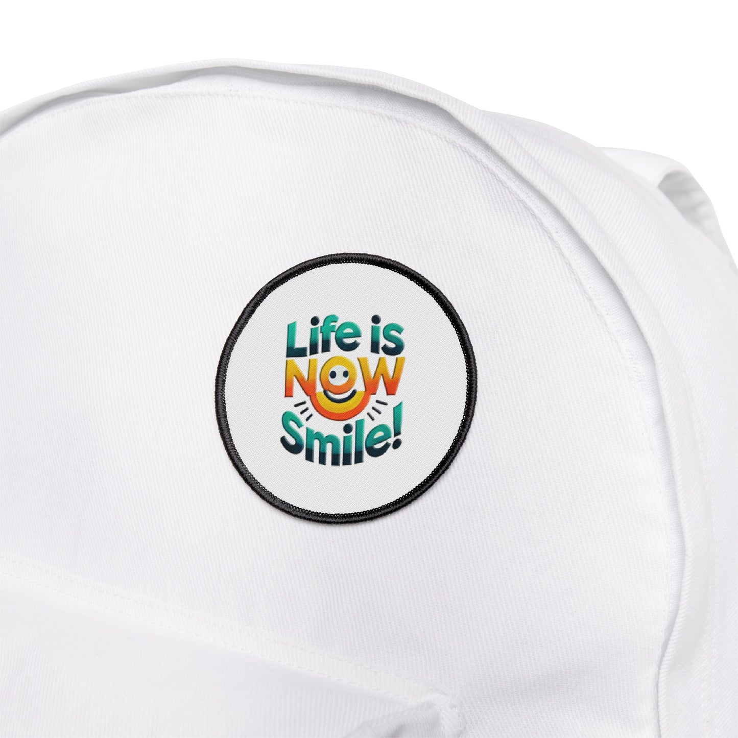 Iron-On Patches Life is Now Smile