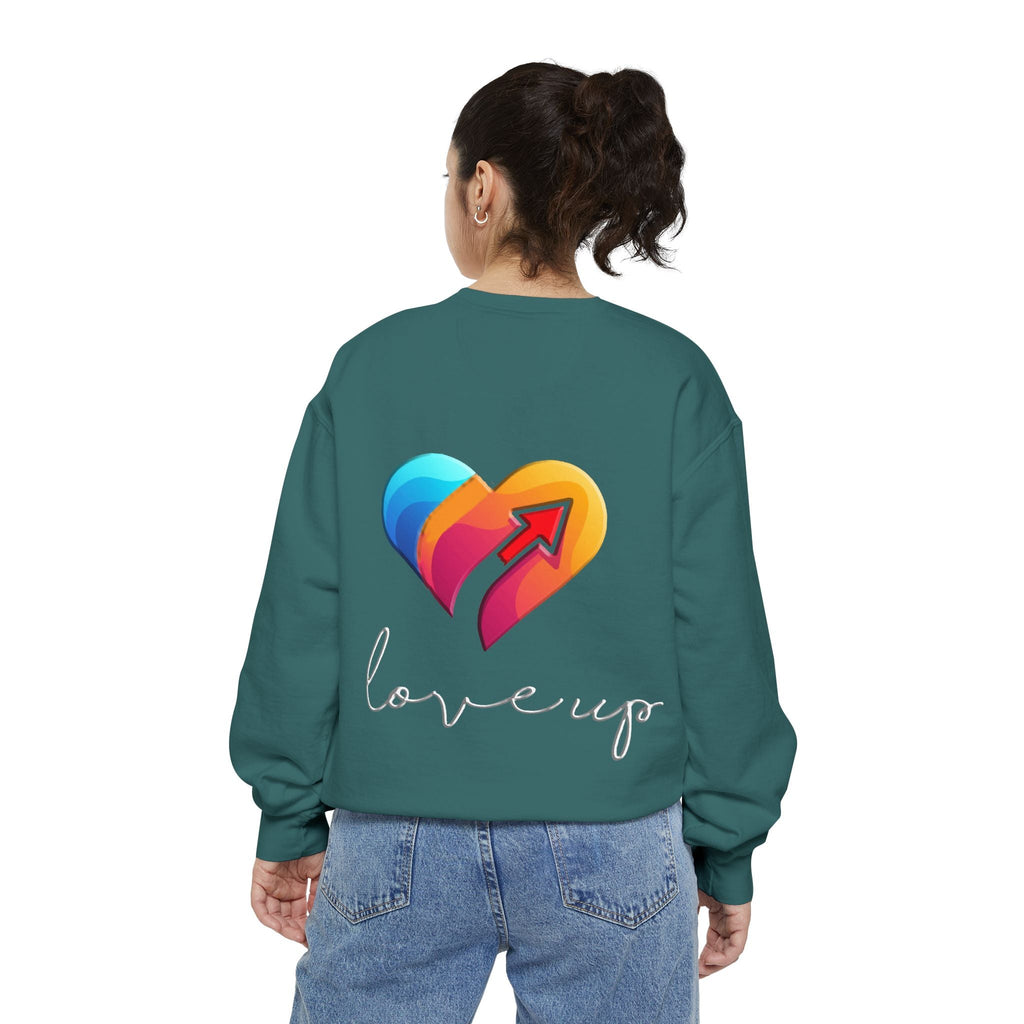 Unisex Garment Dyed Sweatshirt  Love's Up | Soft & Stylish Sweatshirt