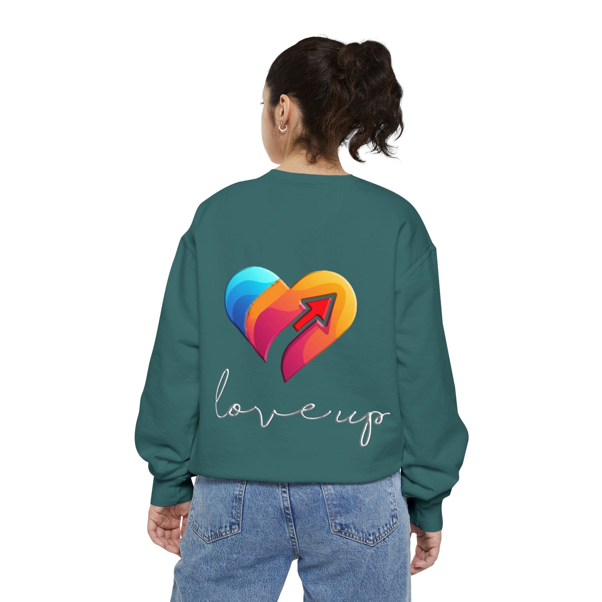 Unisex Garment Dyed Sweatshirt  Love's Up | Soft & Stylish Sweatshirt