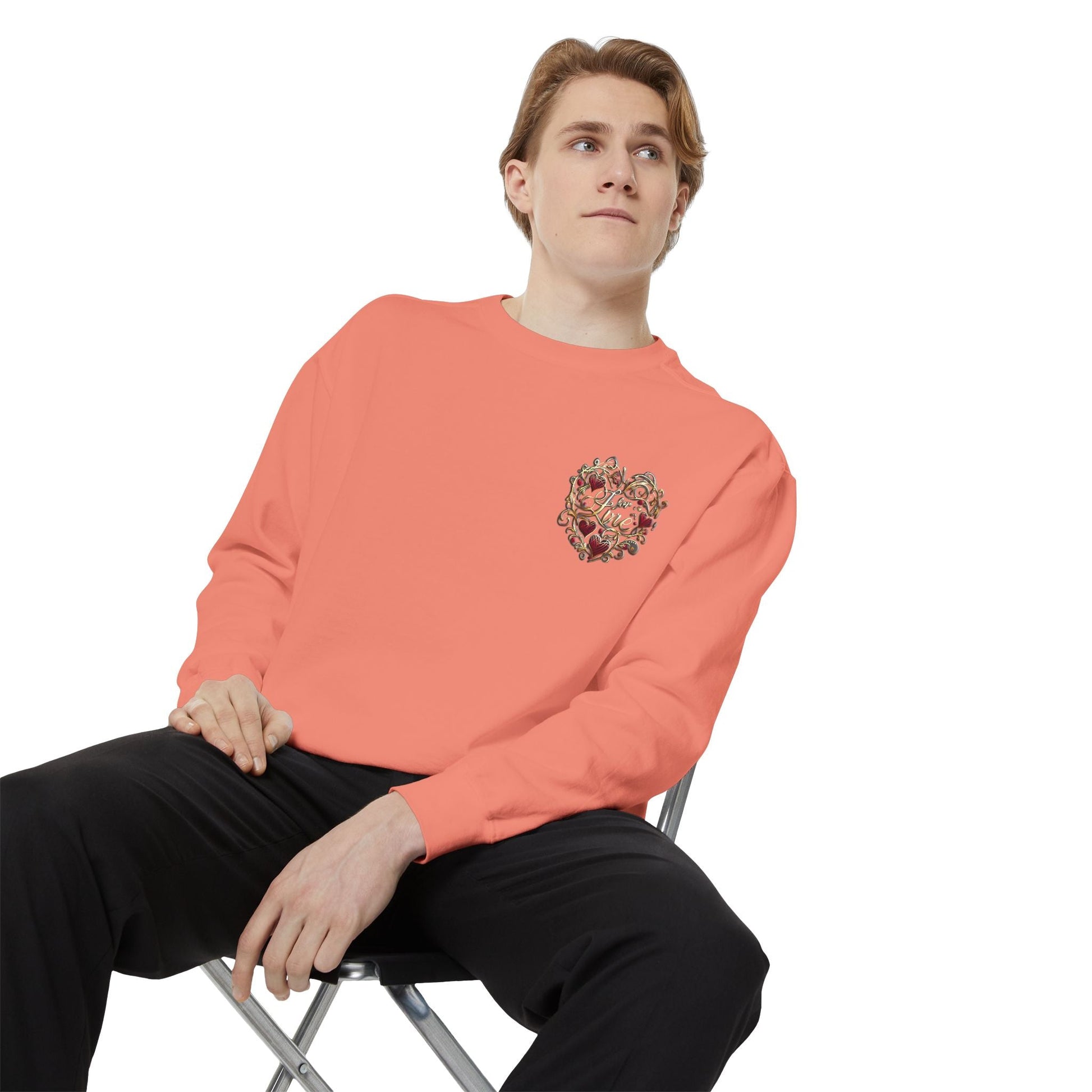 Unisex Garment-Dyed Sweatshirt - Love For Me Premium Comfort