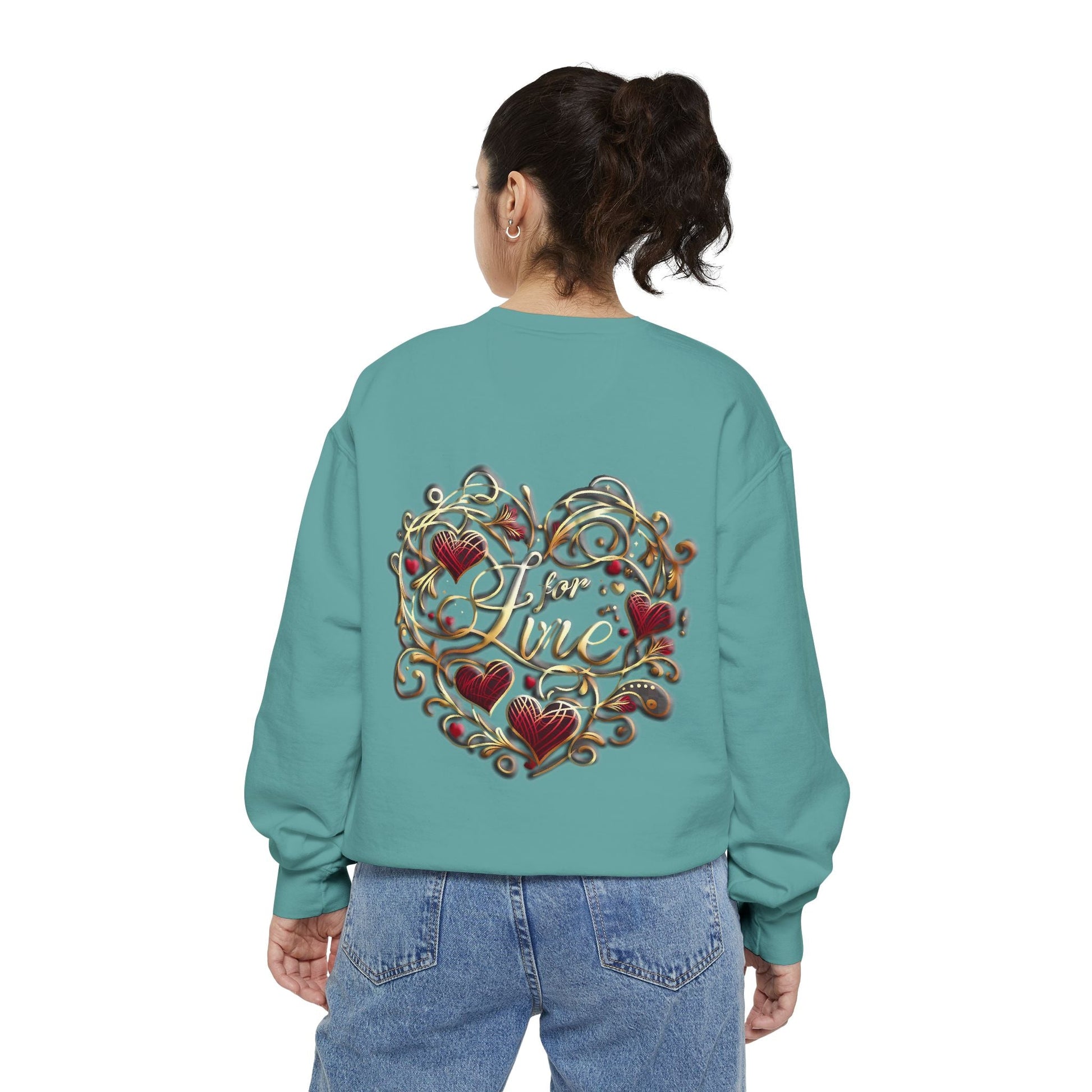 Unisex Garment-Dyed Sweatshirt - Love For Me Premium Comfort