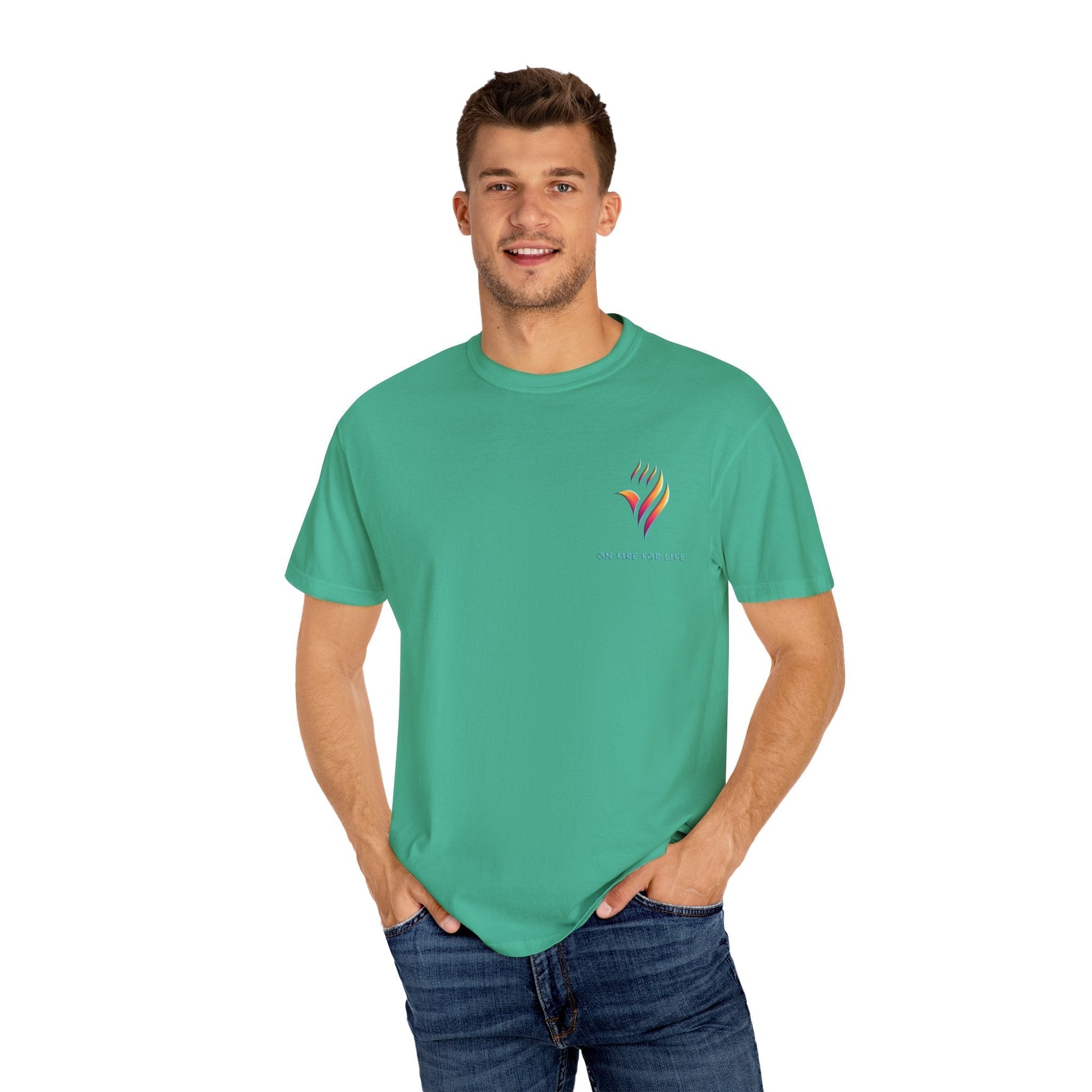 Unisex Garment-Dyed T-shirt - On Fire for Life Ethically Made