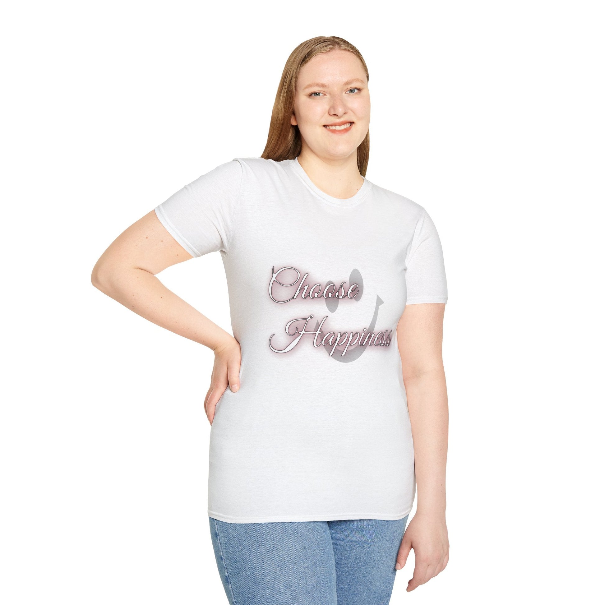 Unisex Softstyle t-shirt - Choose Happiness-Positive Vibes Tee