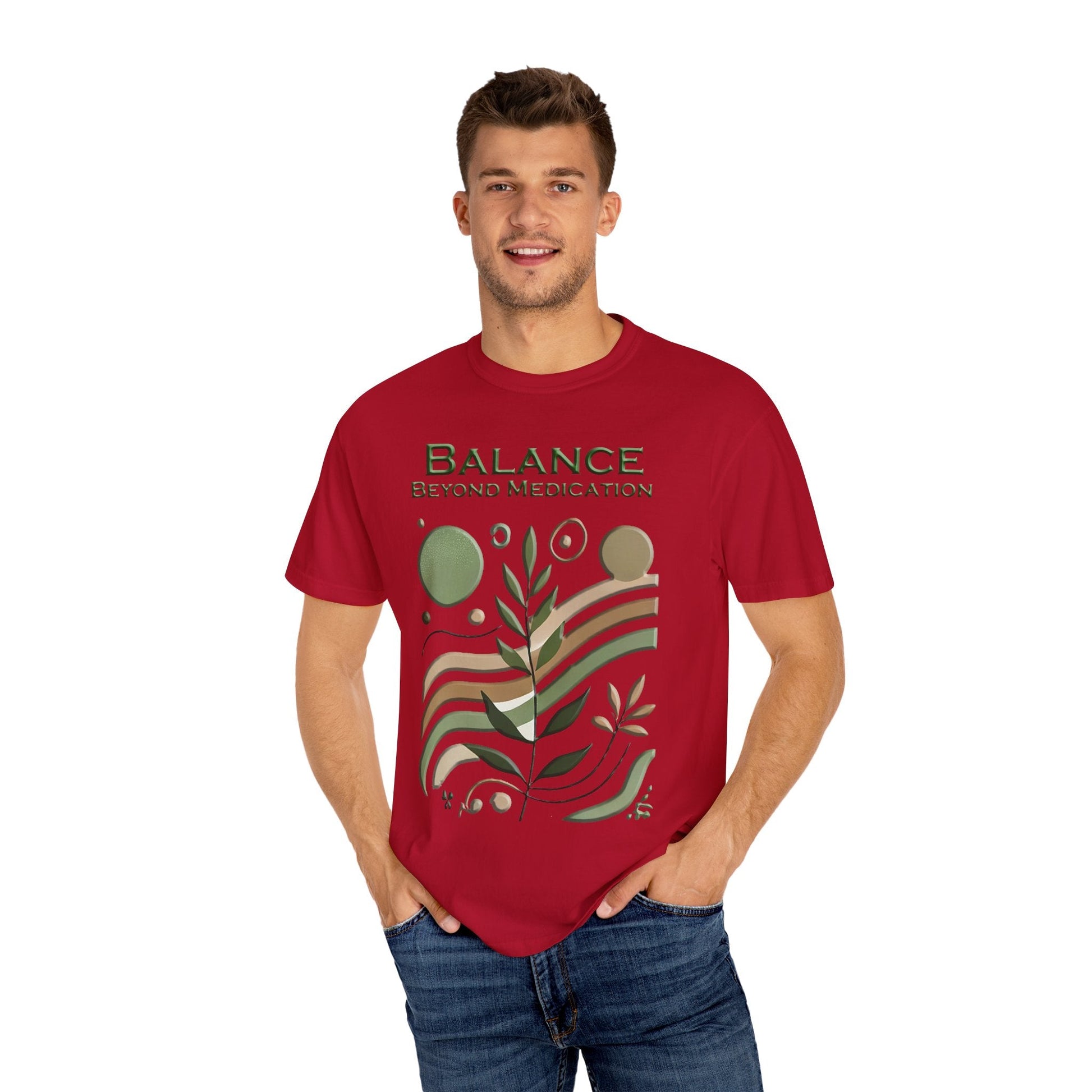 Unisex Garment-Dyed t-shirt Balance Beyond Medication - Nature Tee