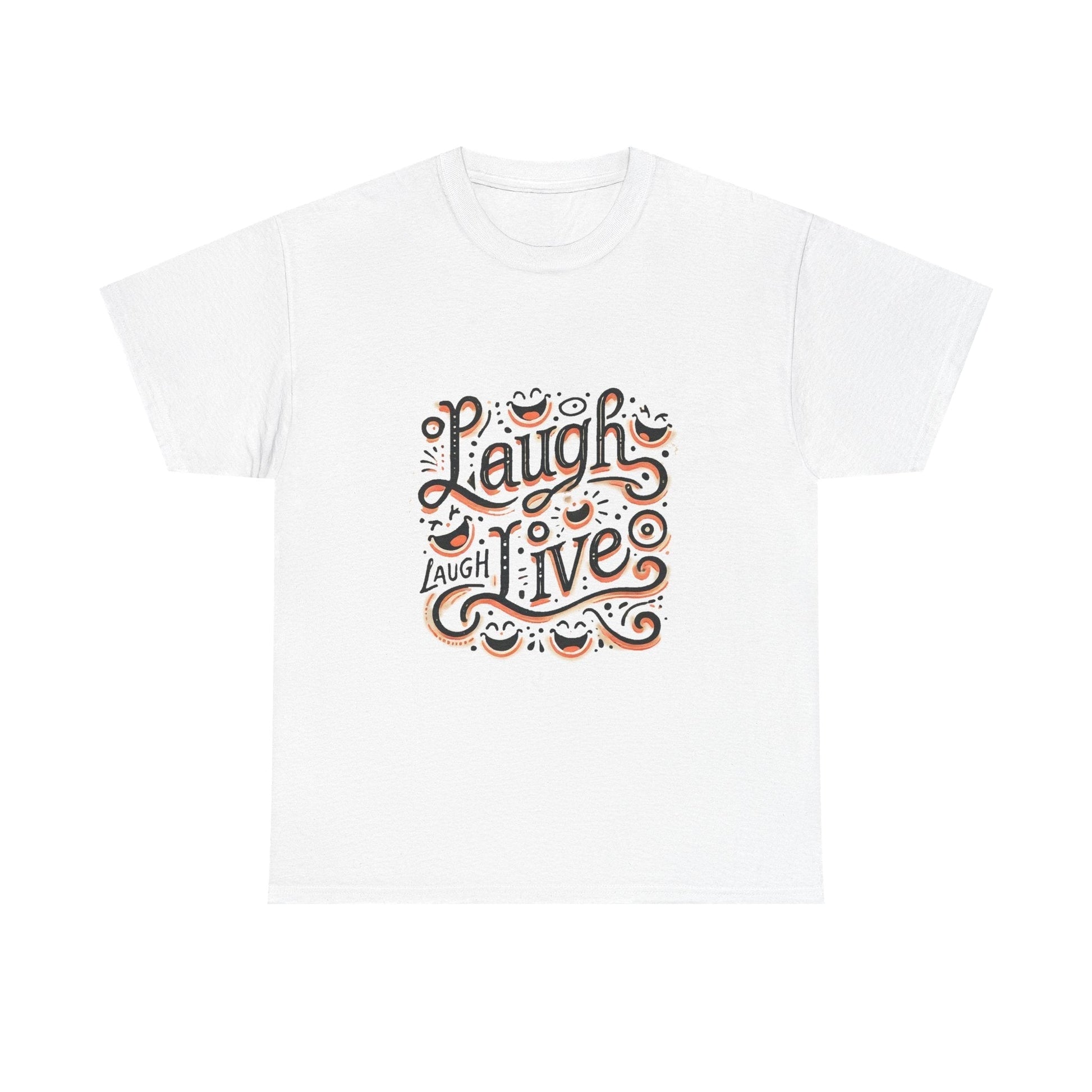 Unisex Heavy Cotton T-shirt  - Laugh Live III Built for Everyday Style