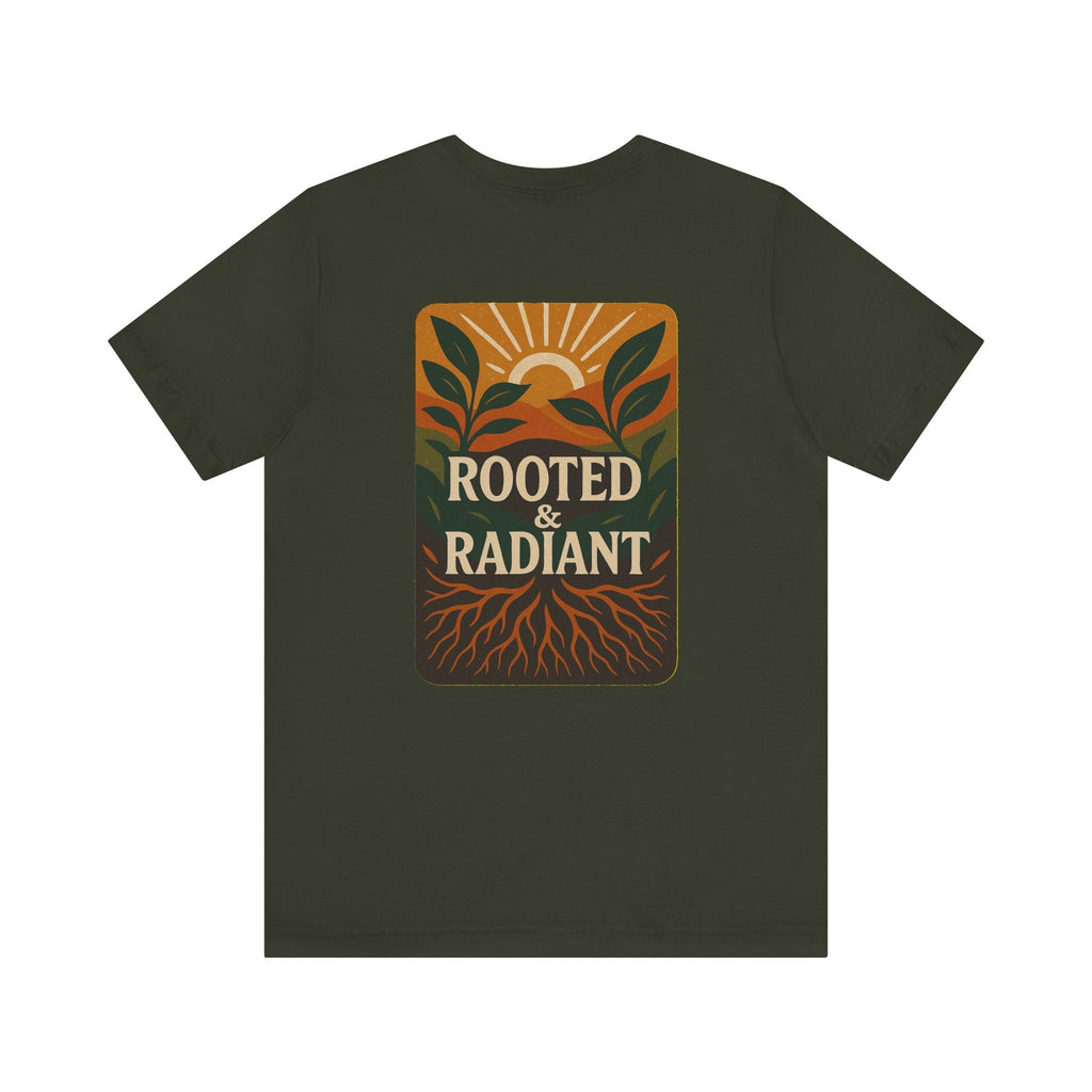 Rooted and Radiant T-shirt | Nature-Inspired Unisex Short Sleeve Tee