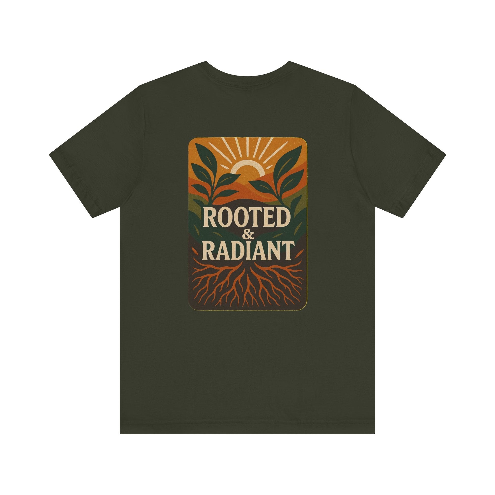 Rooted and Radiant T-shirt | Nature-Inspired Unisex Short Sleeve Tee