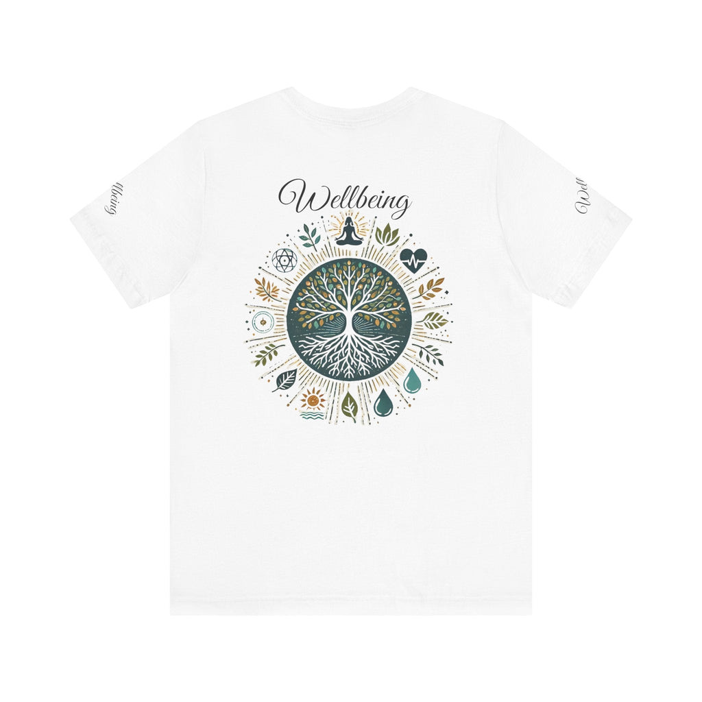 Unisex Jersey Short Sleeve T-shirt - Wellbeing Line Art Soft & Cozy