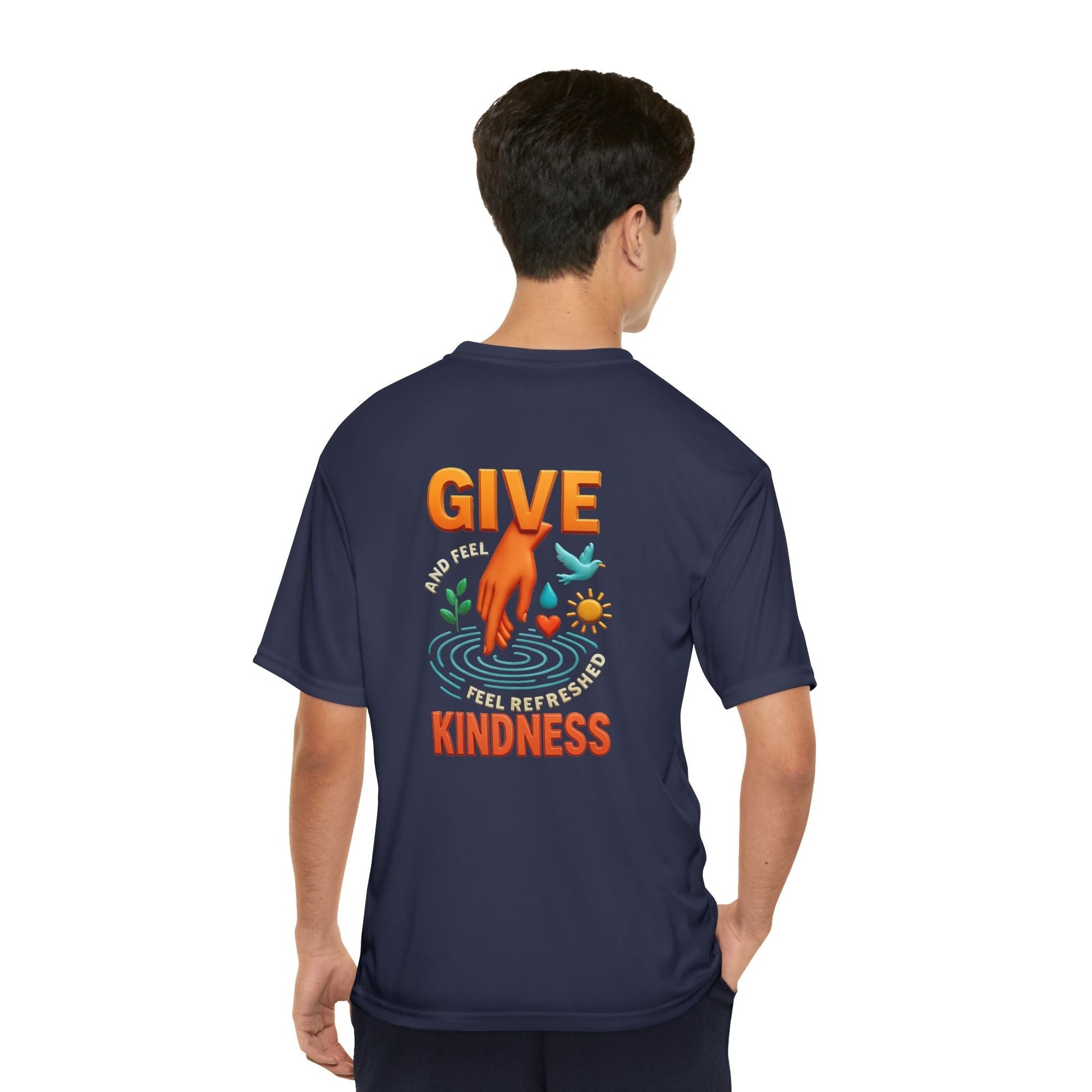 Mens Performance T-Shirt for Fitness & Kindness-Inspired Style