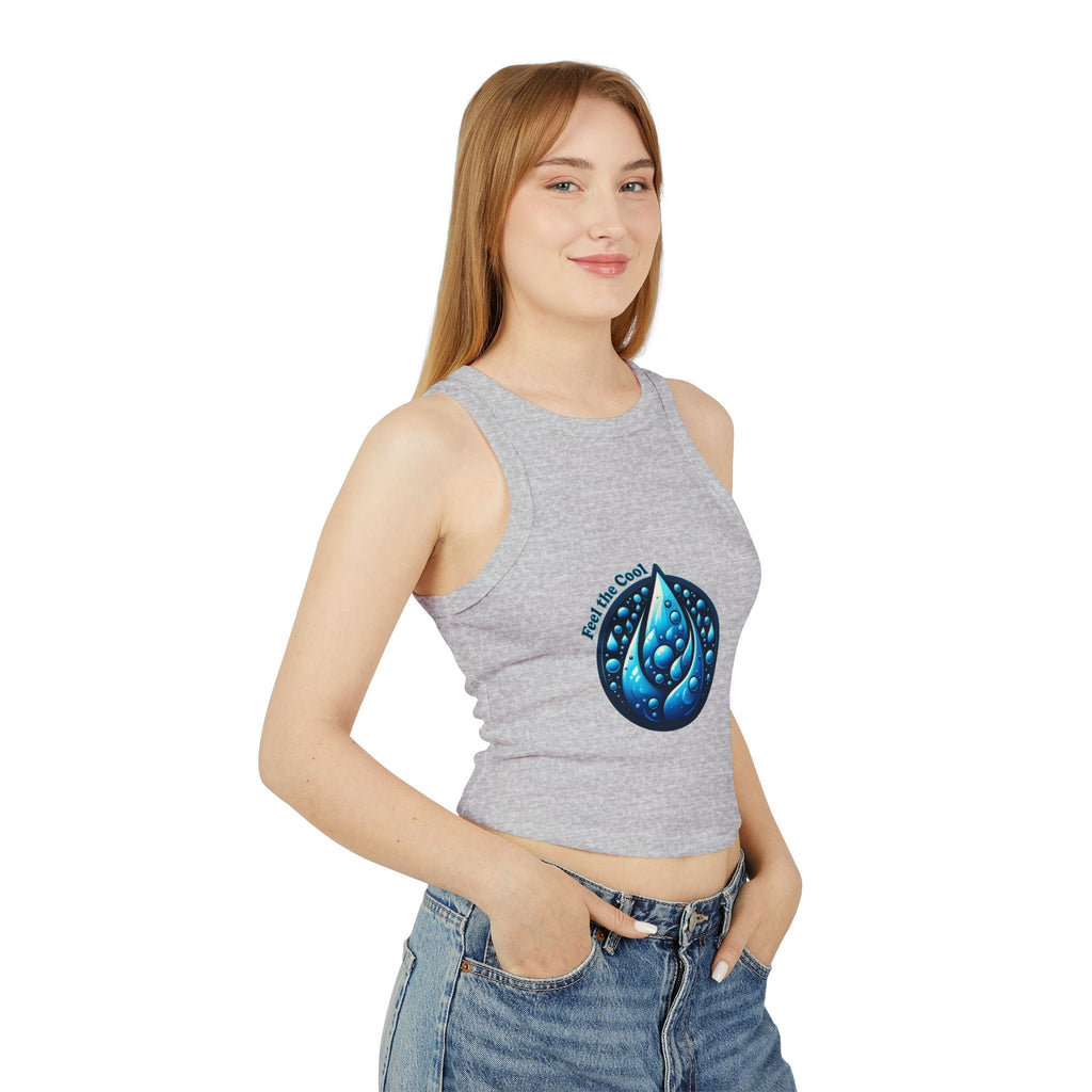 Womens Micro Rib Racer Tank Top