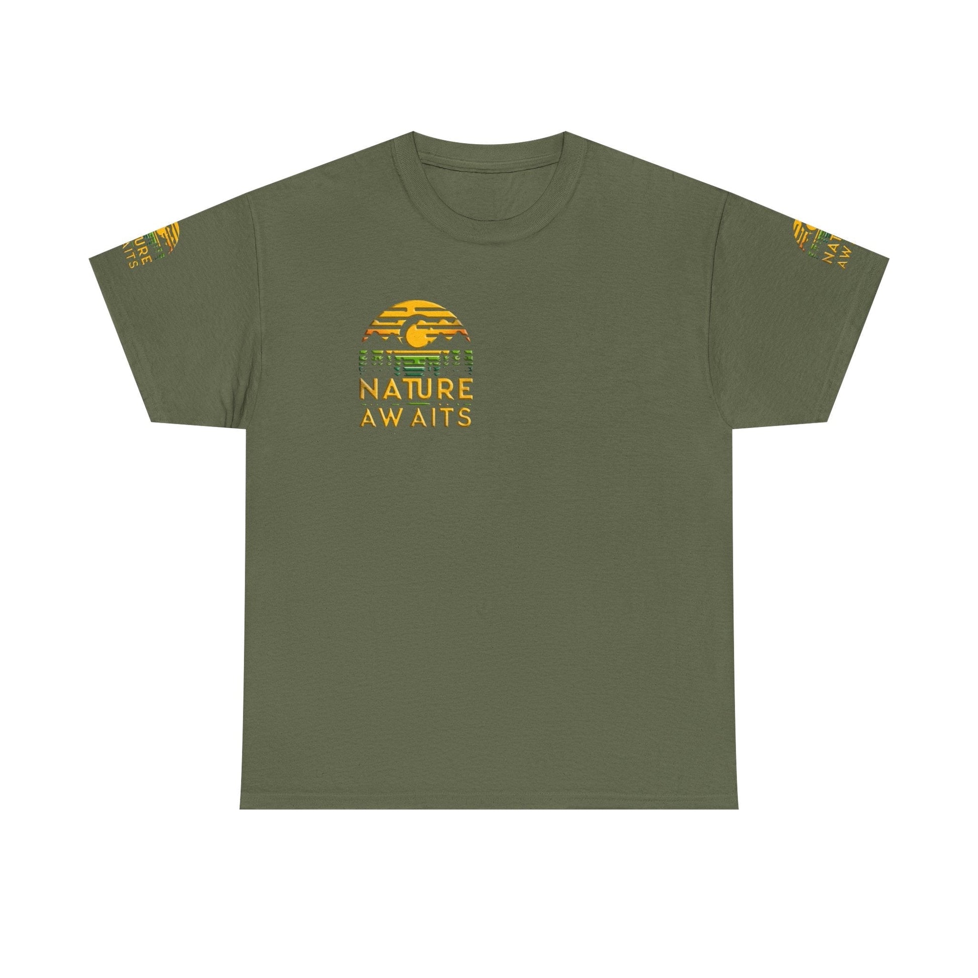 Unisex Heavy Cotton t-shirt nature Awaits t-shirt for Durability