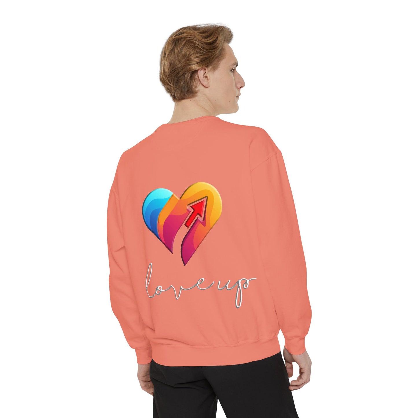 Unisex Garment-Dyed Sweatshirt " Love's Up"