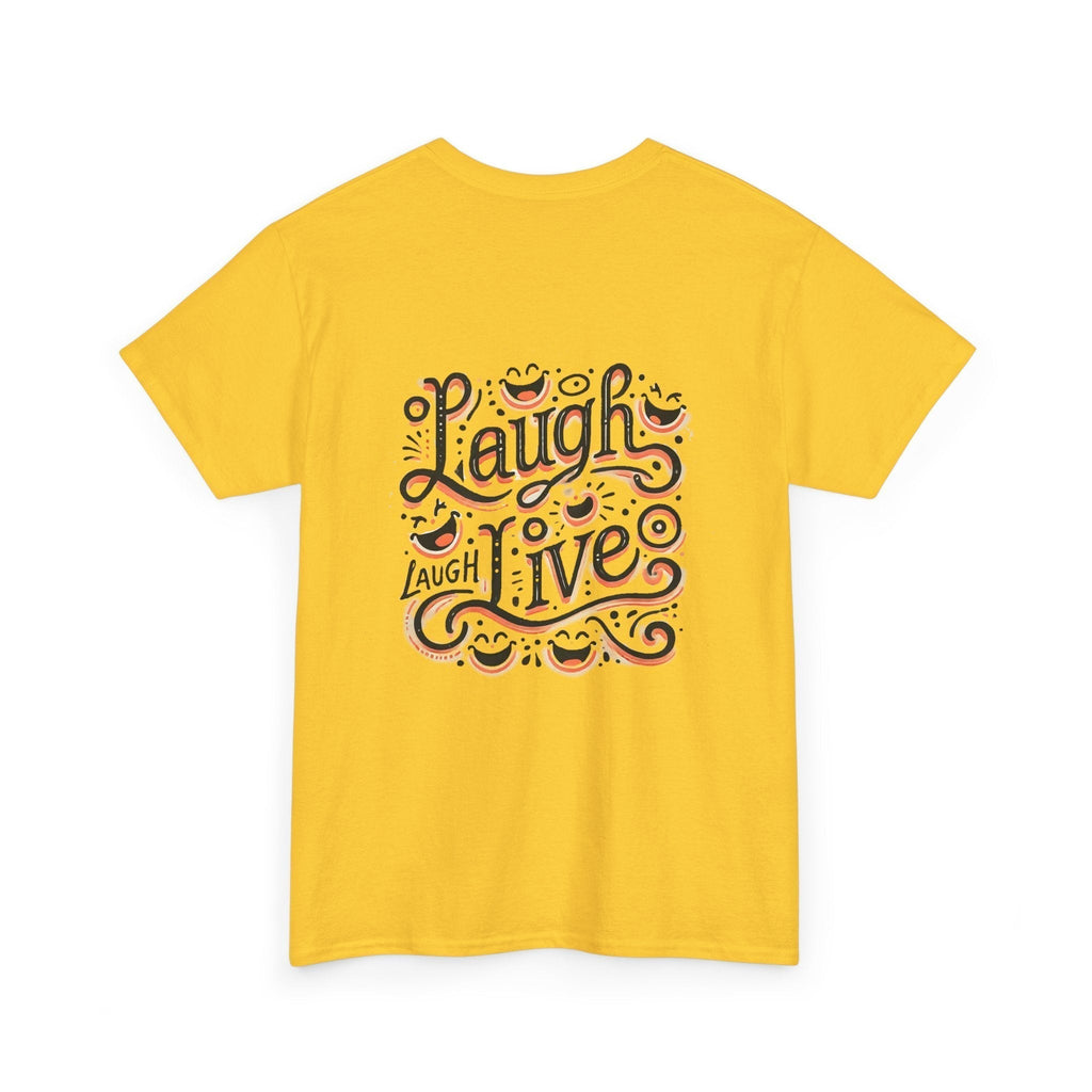 Unisex Heavy Cotton T-shirt  - Laugh Live III Built for Everyday Style