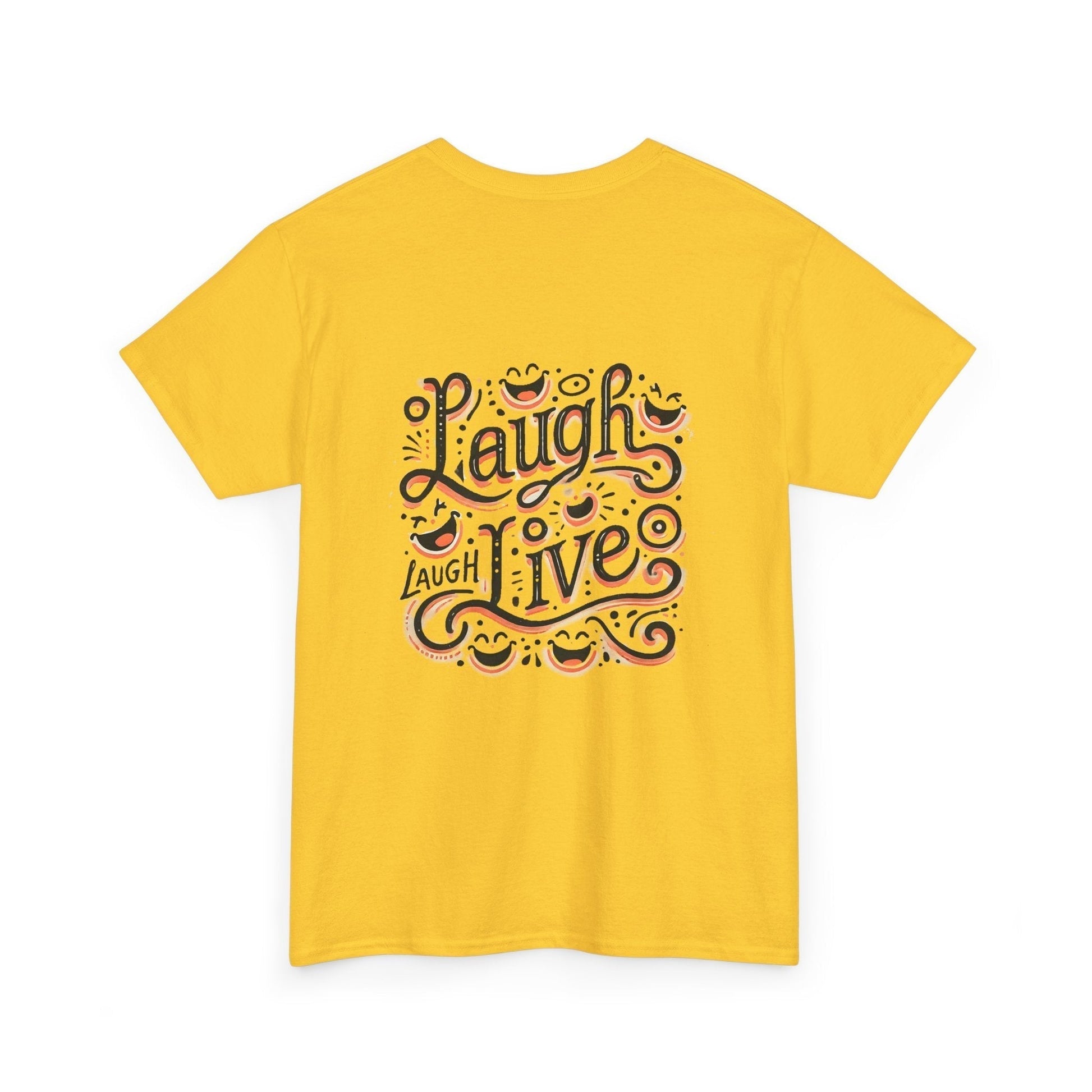 Unisex Heavy Cotton T-shirt  - Laugh Live III Built for Everyday Style