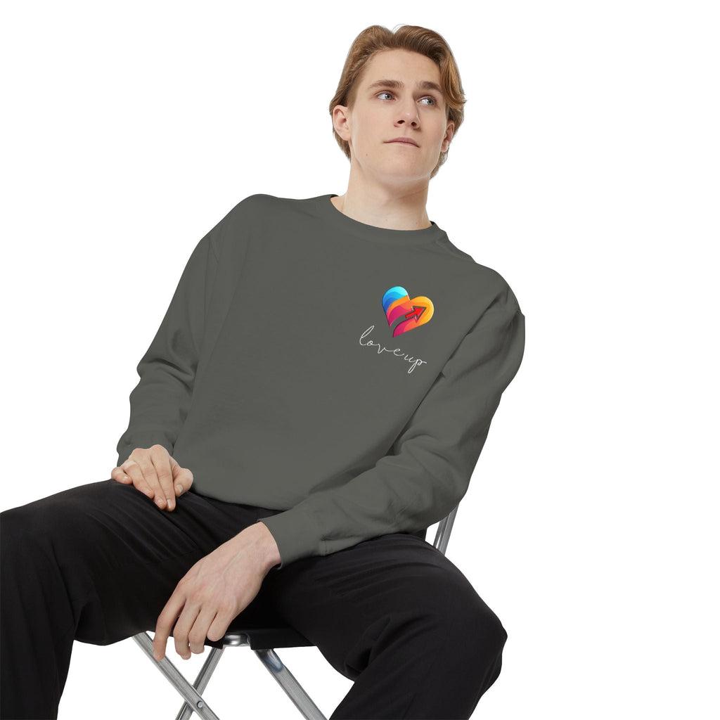 Unisex Garment Dyed Sweatshirt  Love's Up | Soft & Stylish Sweatshirt