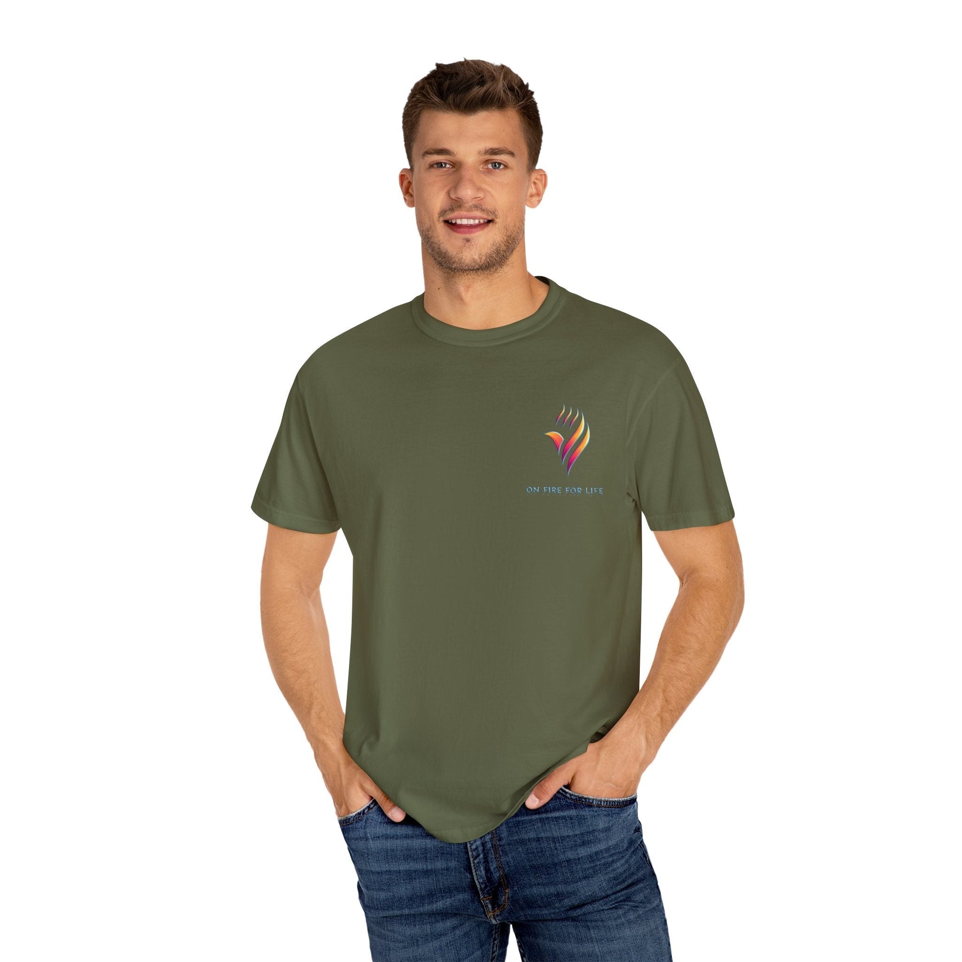 Unisex Garment-Dyed T-shirt - On Fire for Life Ethically Made