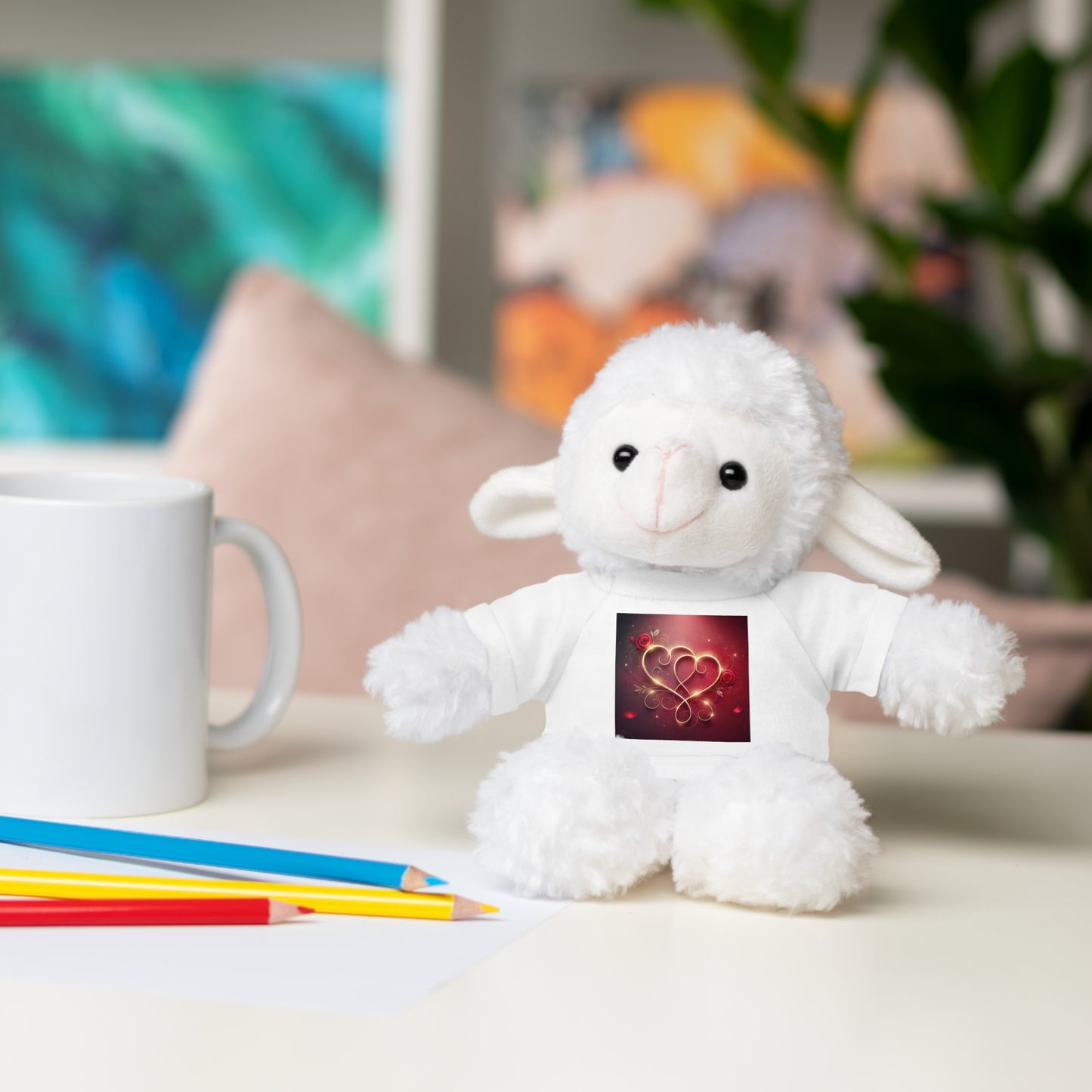 Stuffed Animals with Tee Valentine Day