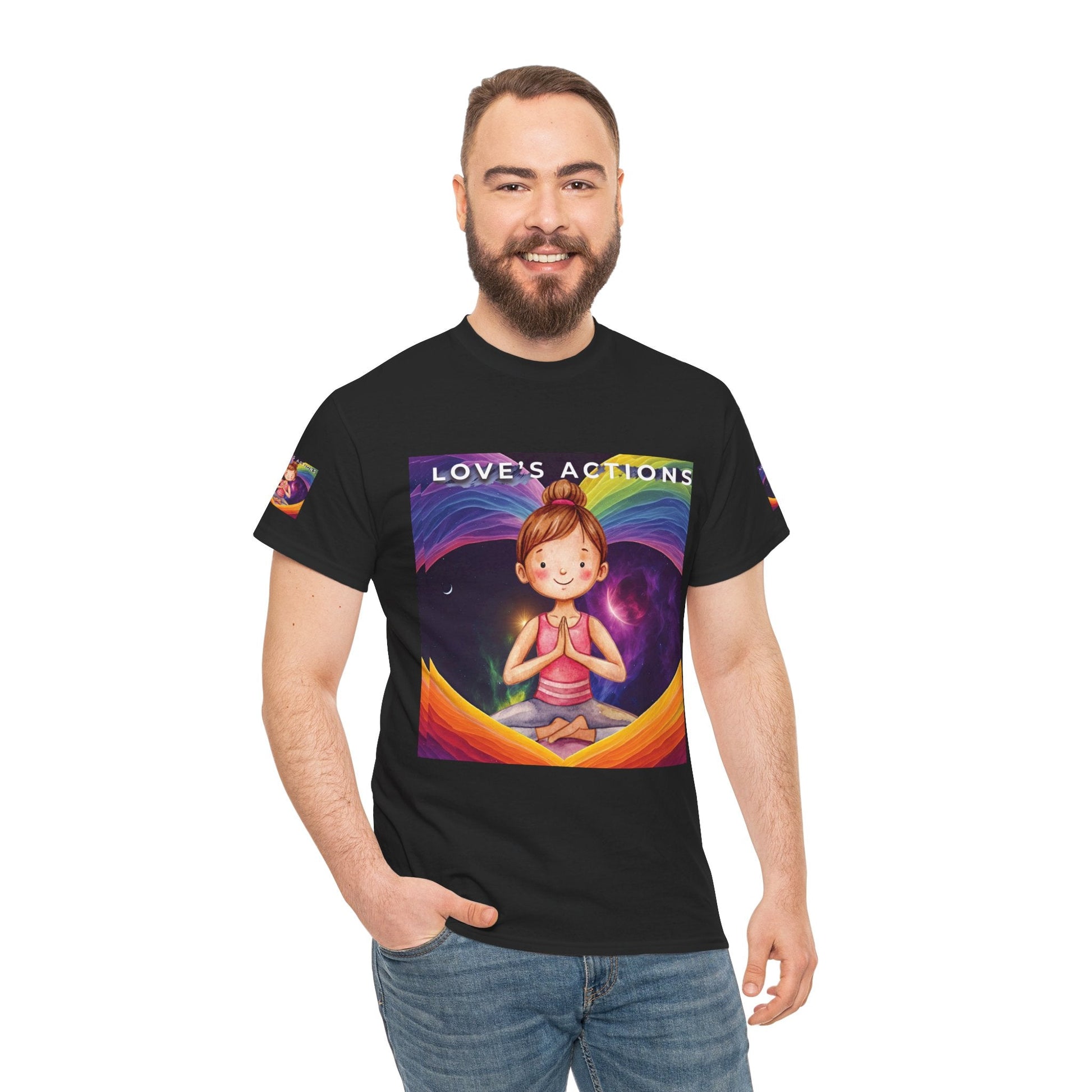 Unisex Heavy Cotton T-shirt - Love's Action Book Cover - Meet Lily