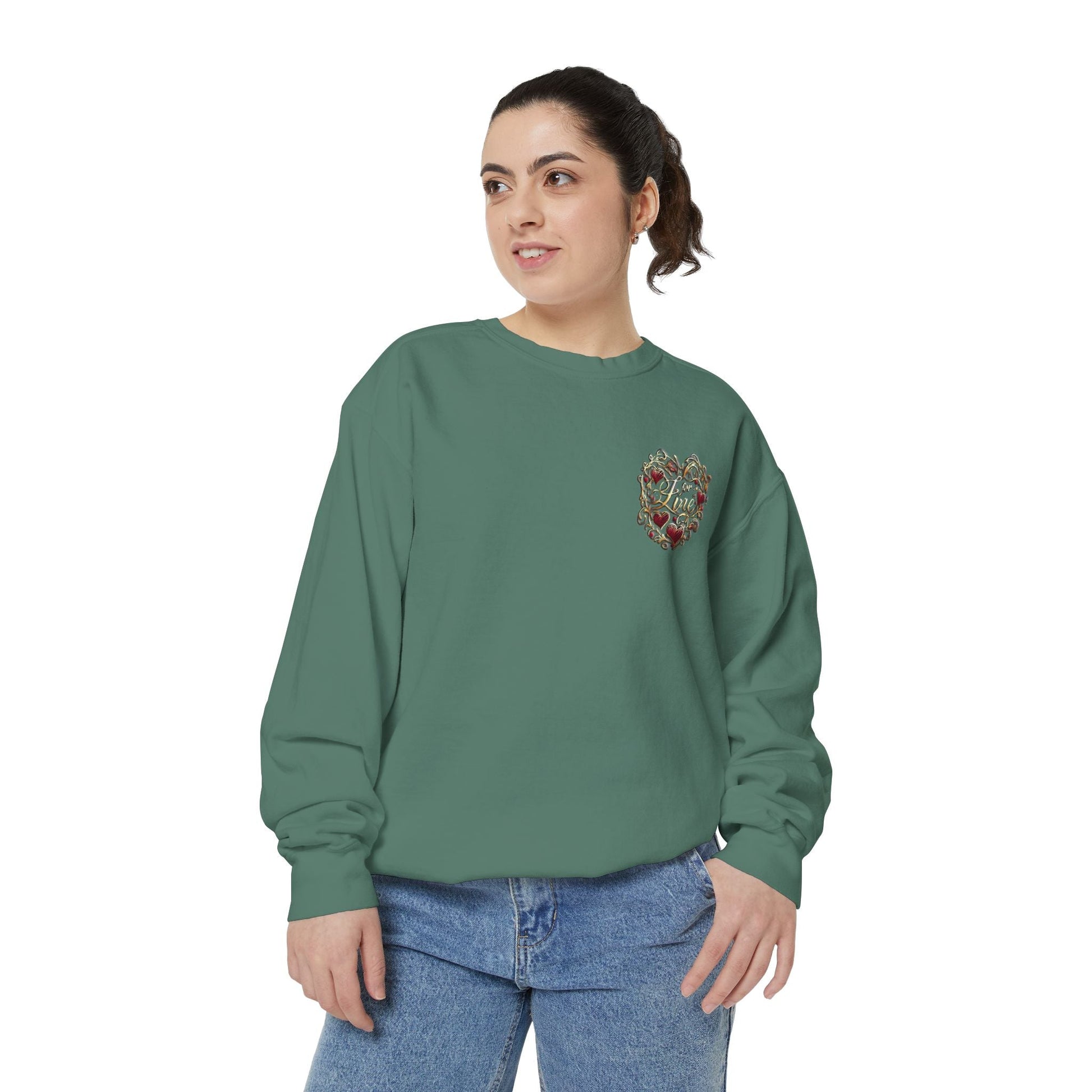 Unisex Garment-Dyed Sweatshirt - Love For Me Premium Comfort