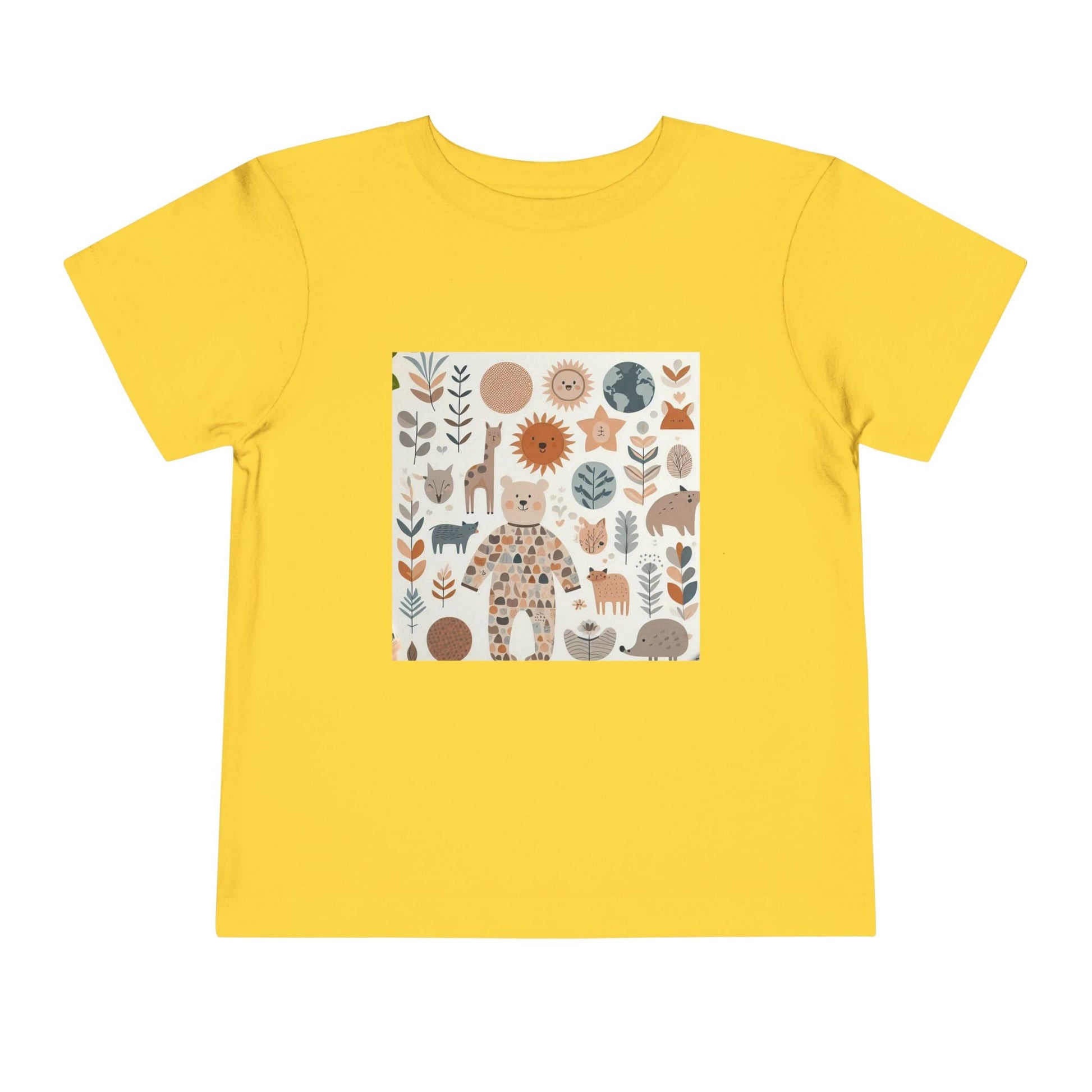 Eco-Friendly Toddler Short Sleeve T-shirt - with Nature Print