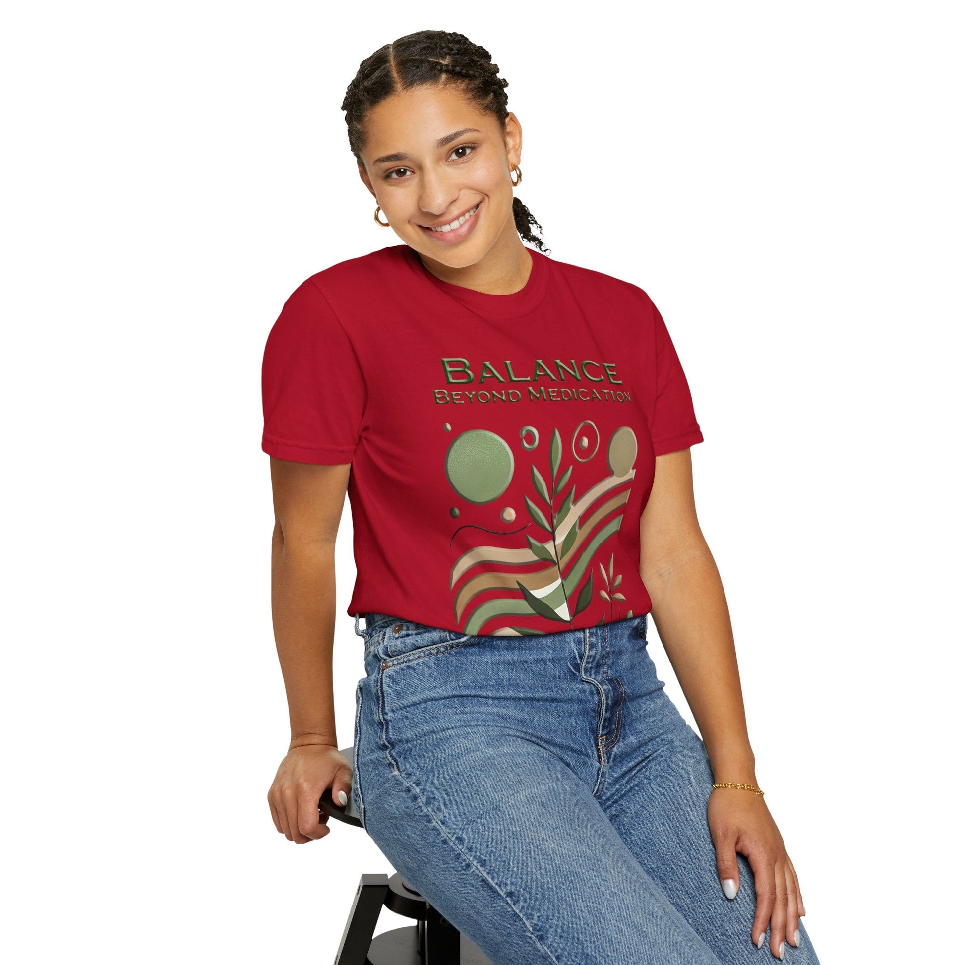 Unisex Garment-Dyed t-shirt Balance Beyond Medication - Nature Tee