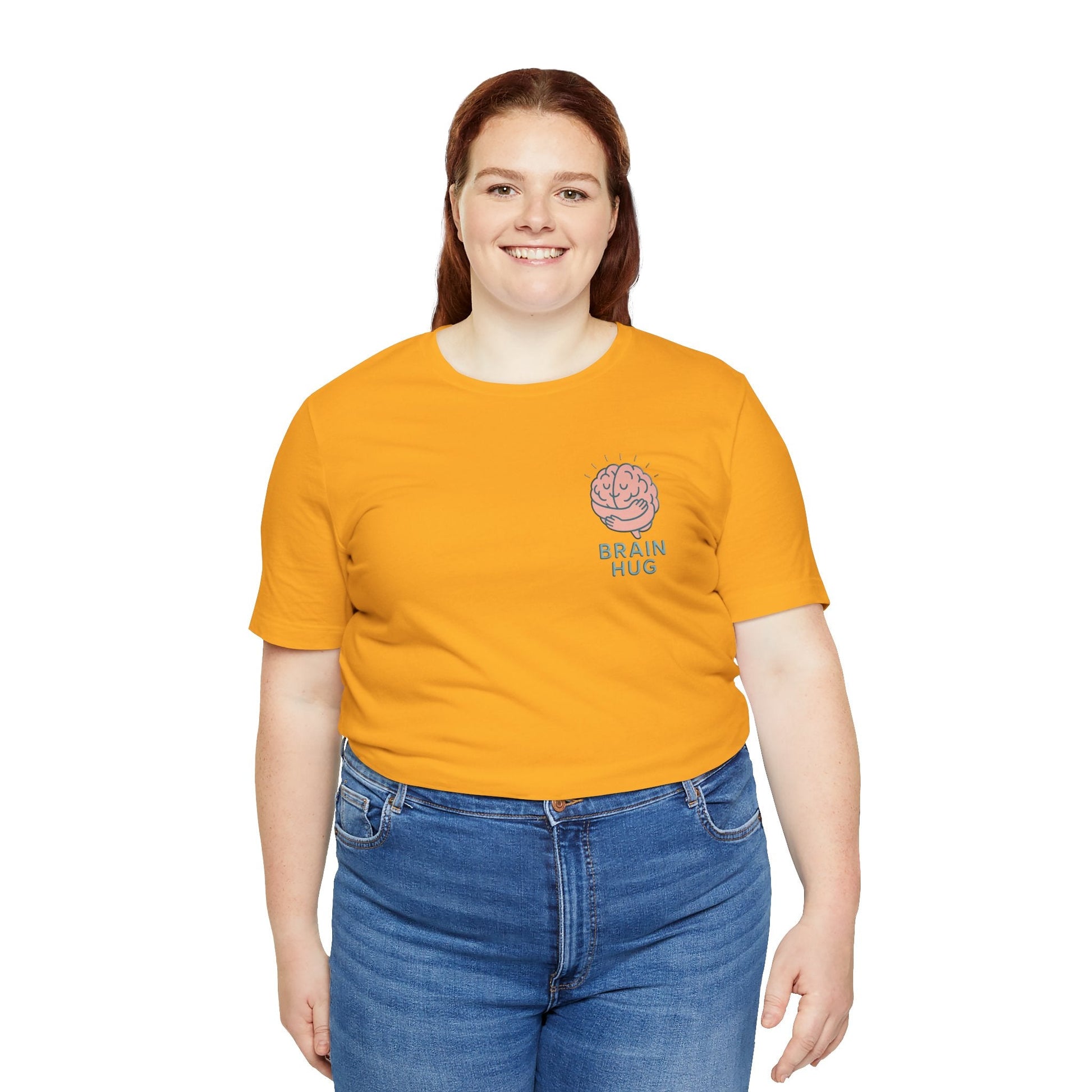 Brain Hug T-shirt - Comfortable Unisex Jersey Short Sleeve Shirt
