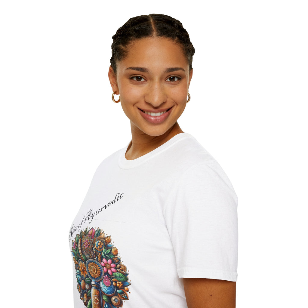 Colorful Nature-Inspired Unisex Softstyle T-Shirt - Ayurvedic