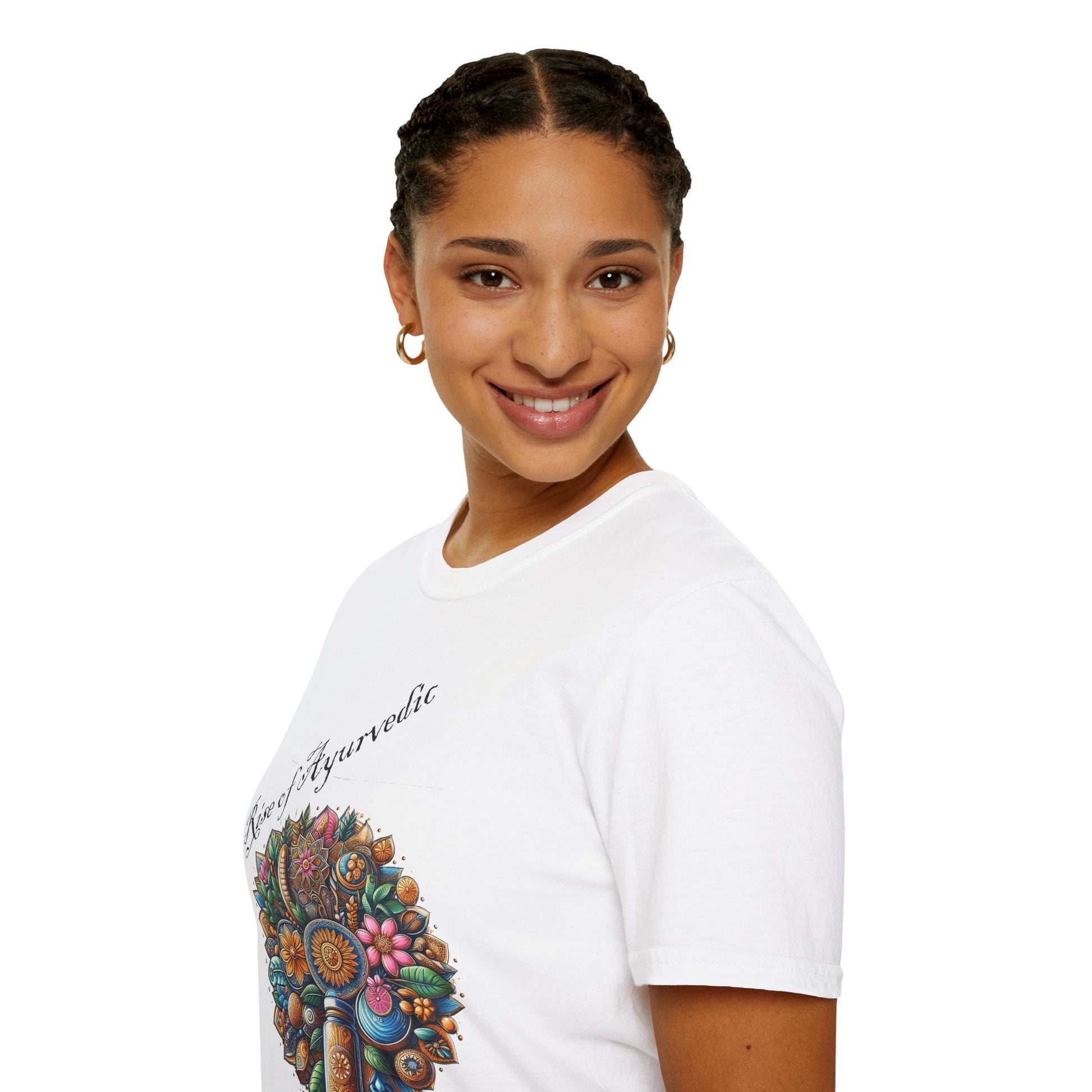 Colorful Nature-Inspired Unisex Softstyle T-Shirt - Ayurvedic