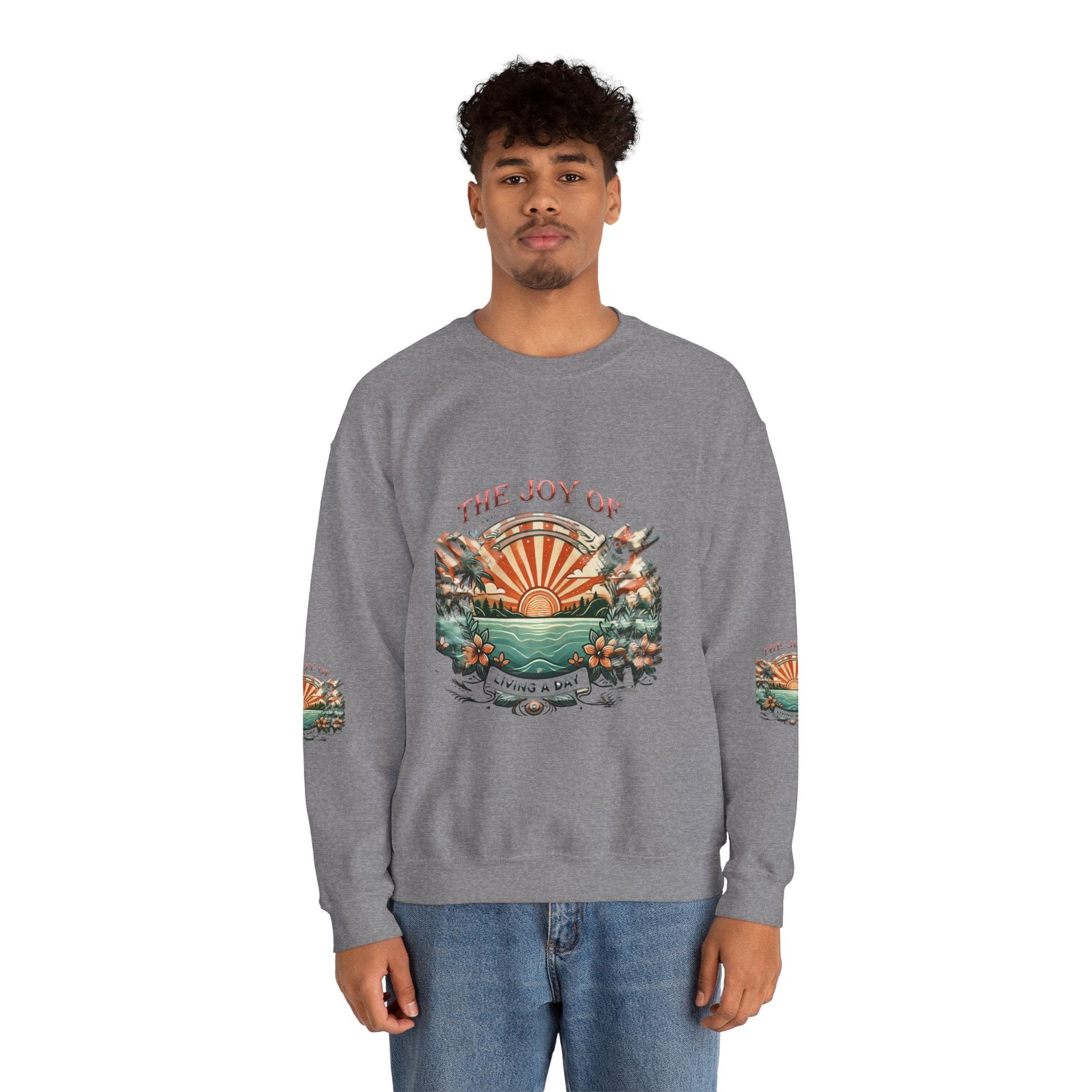 Unisex Heavy Blend - Crewneck Sweatshirt- The Joy Of Living a Day