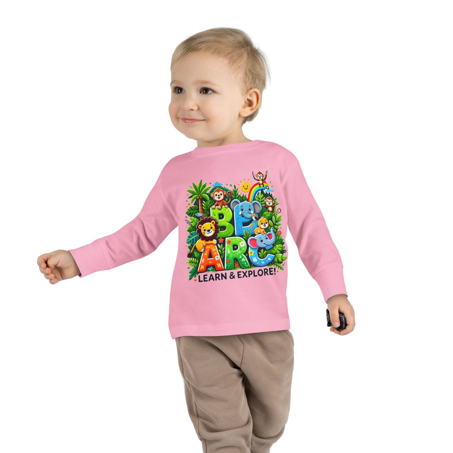 Toddler Long Sleeve Tee " Learn and Explore "