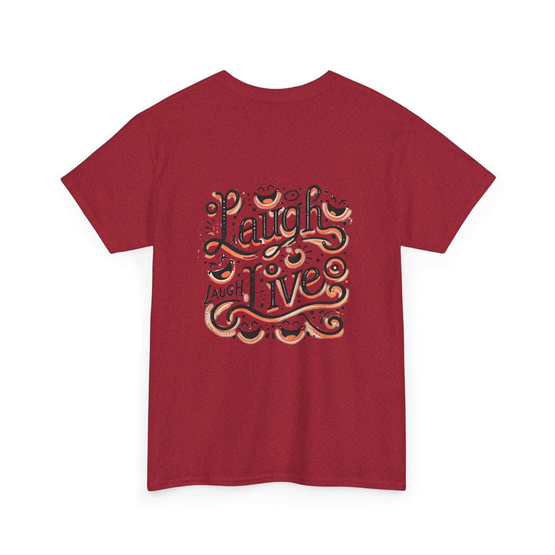 Unisex Heavy Cotton T-shirt  - Laugh Live III Built for Everyday StyleHeavy Cotton Tee  - Laugh Live III Built for Everyday Style