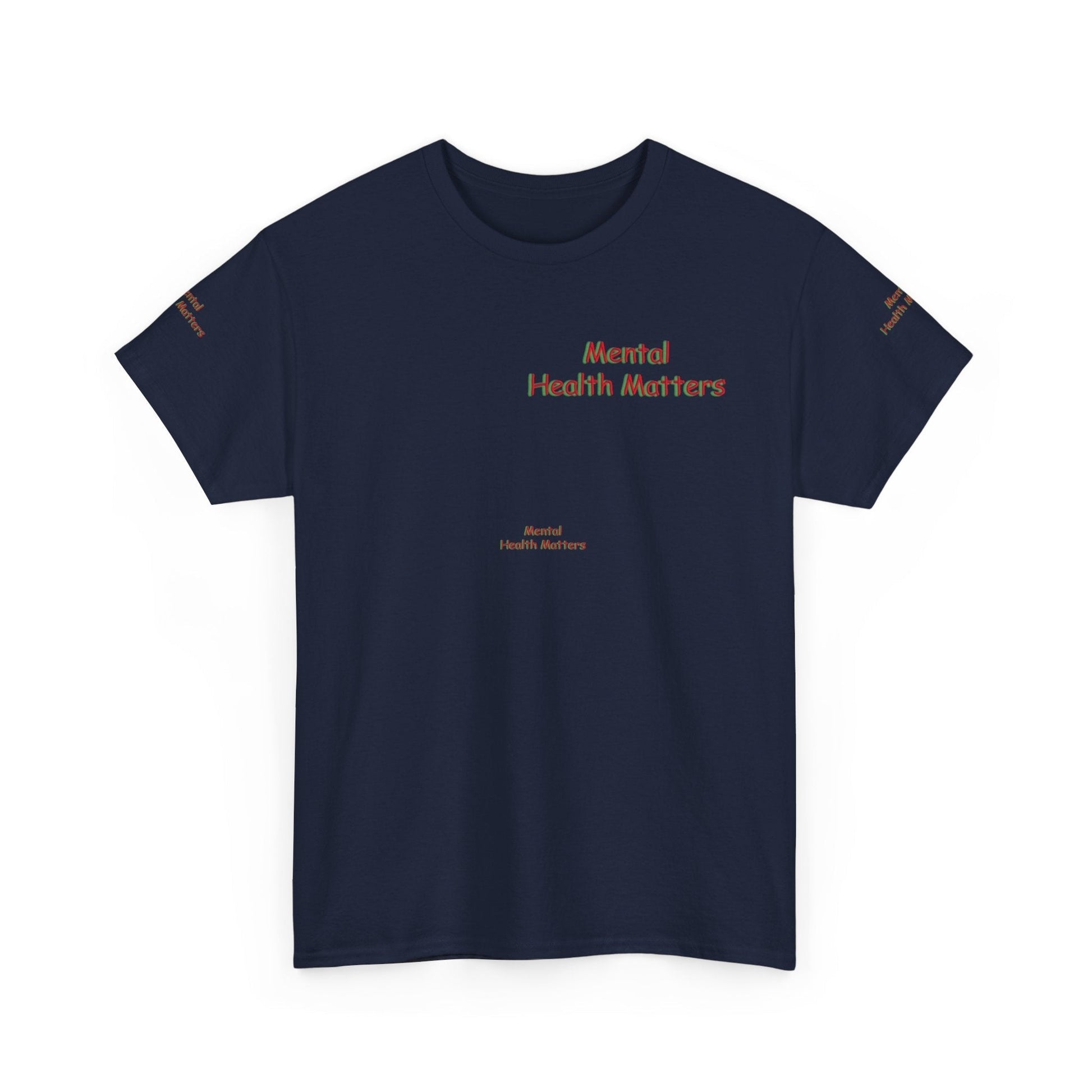 Unisex Heavy Cotton Tee - Mental Health Matters - Stay Focus