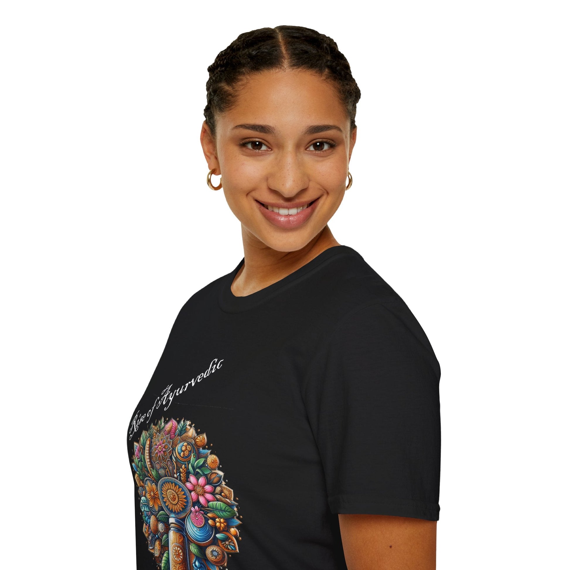 Colorful Nature-Inspired Unisex Softstyle T-Shirt - Ayurvedic