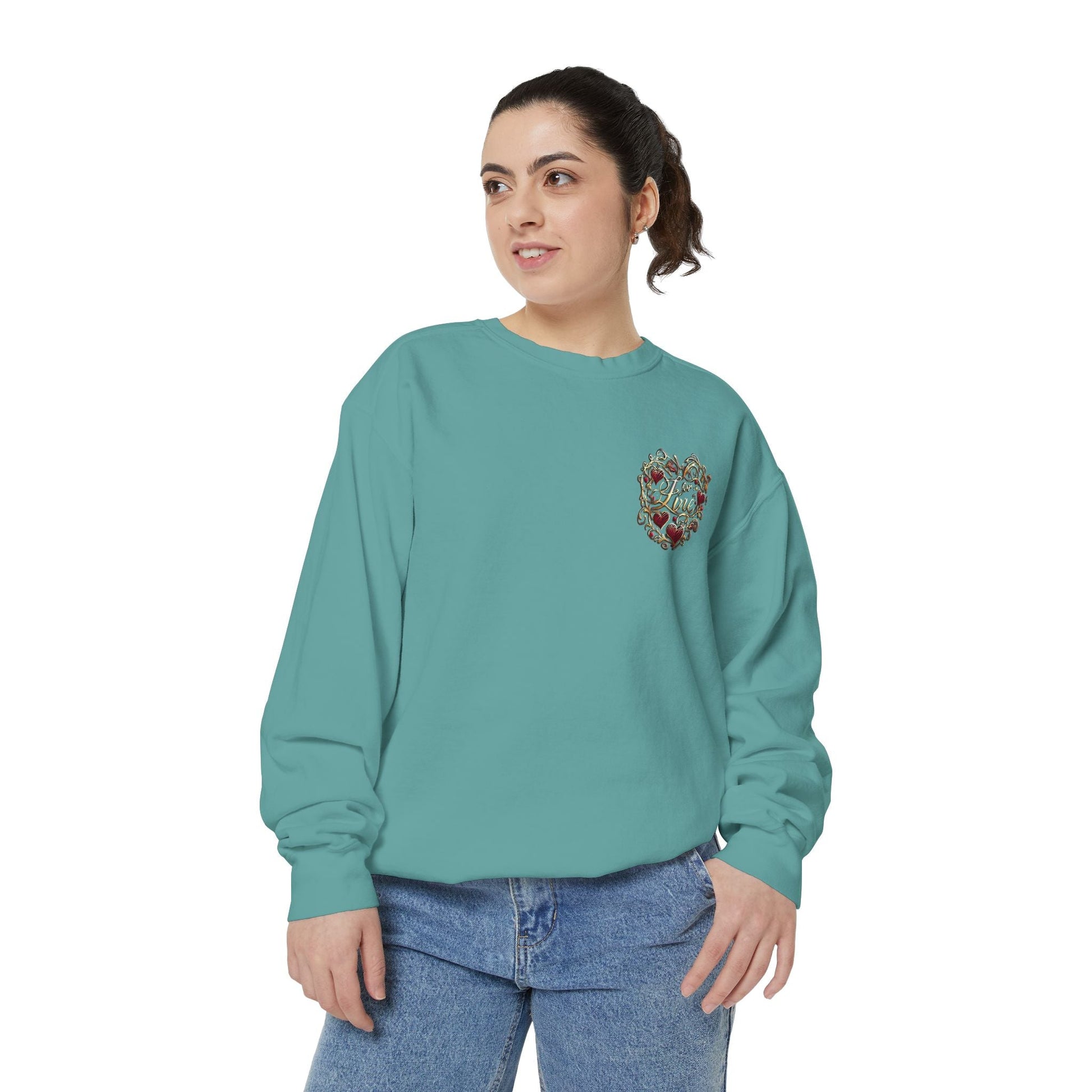 Unisex Garment-Dyed Sweatshirt - Love For Me Premium Comfort