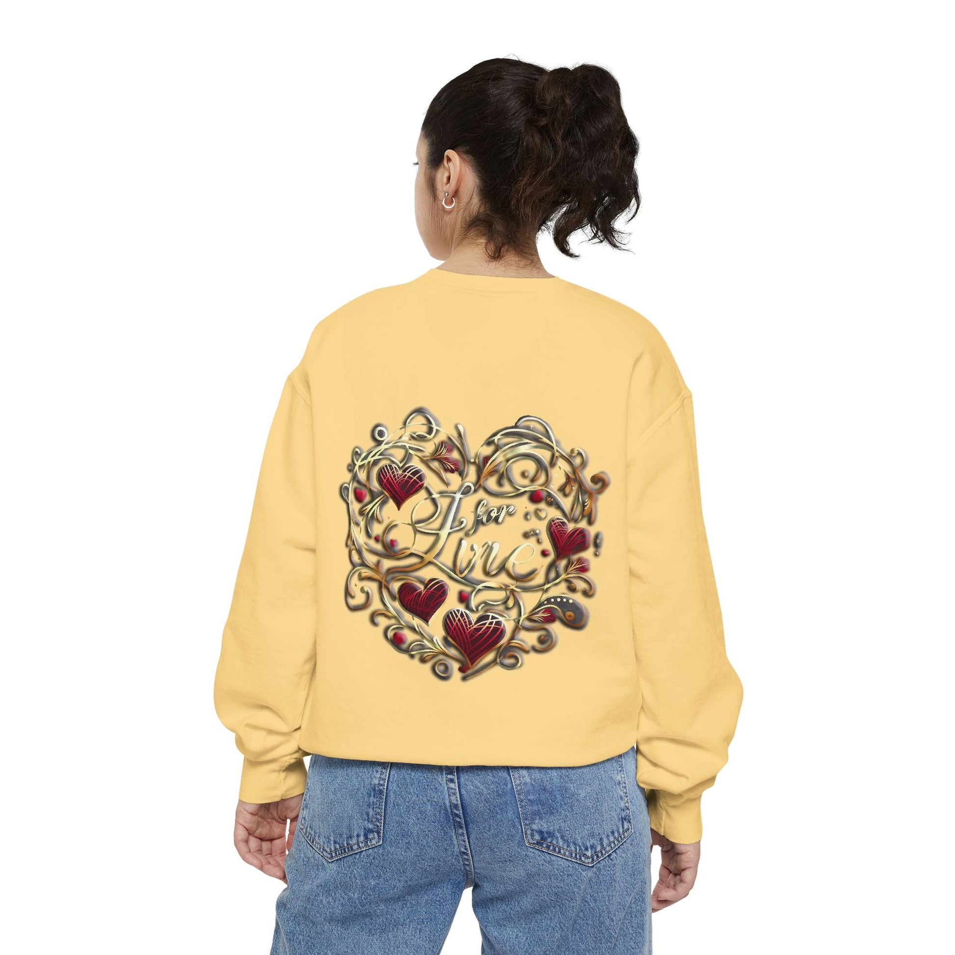 Unisex Garment-Dyed Sweatshirt - Love For Me Premium Comfort