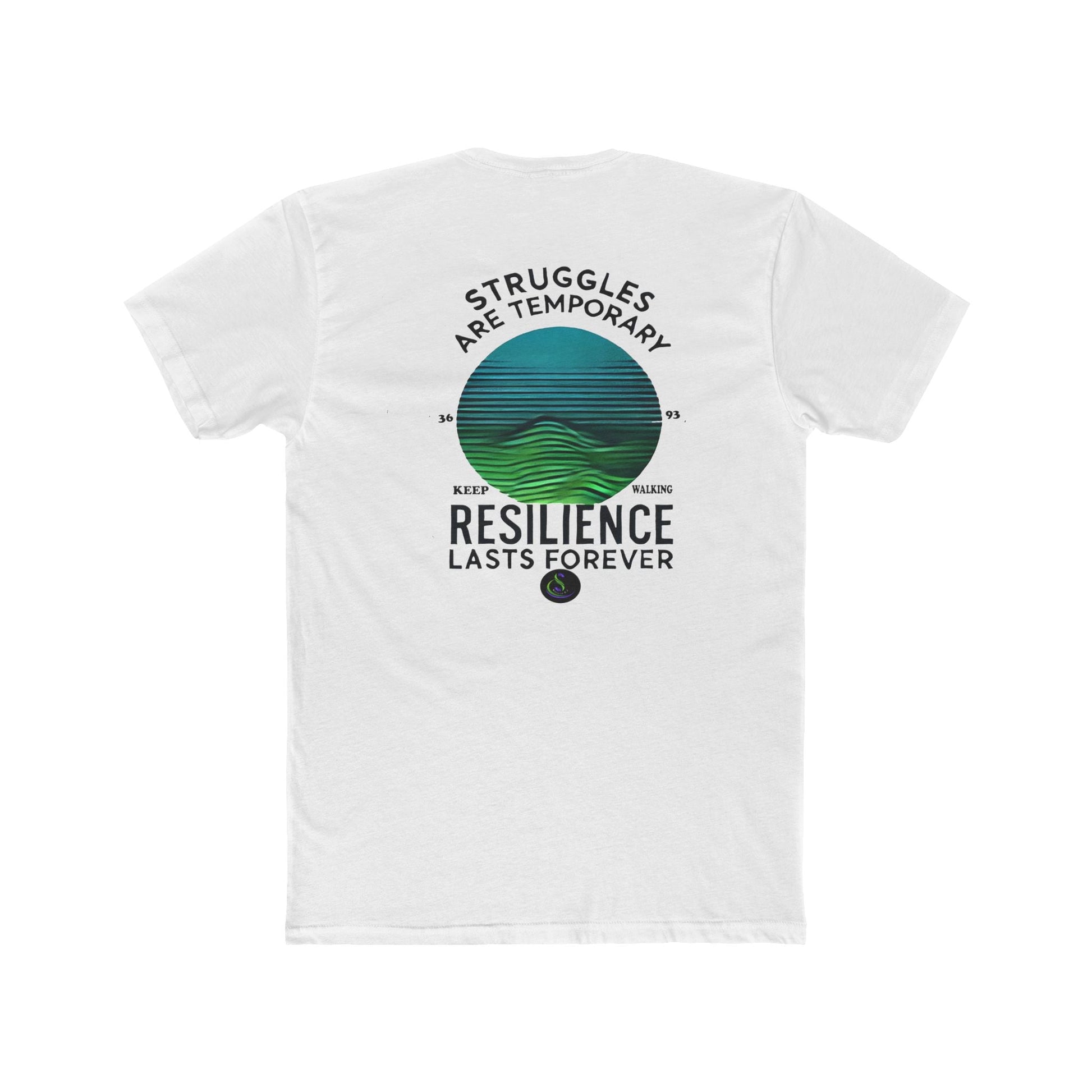 Unisex Cotton Crew T-Shirt - Struggles are temporary resilience Last