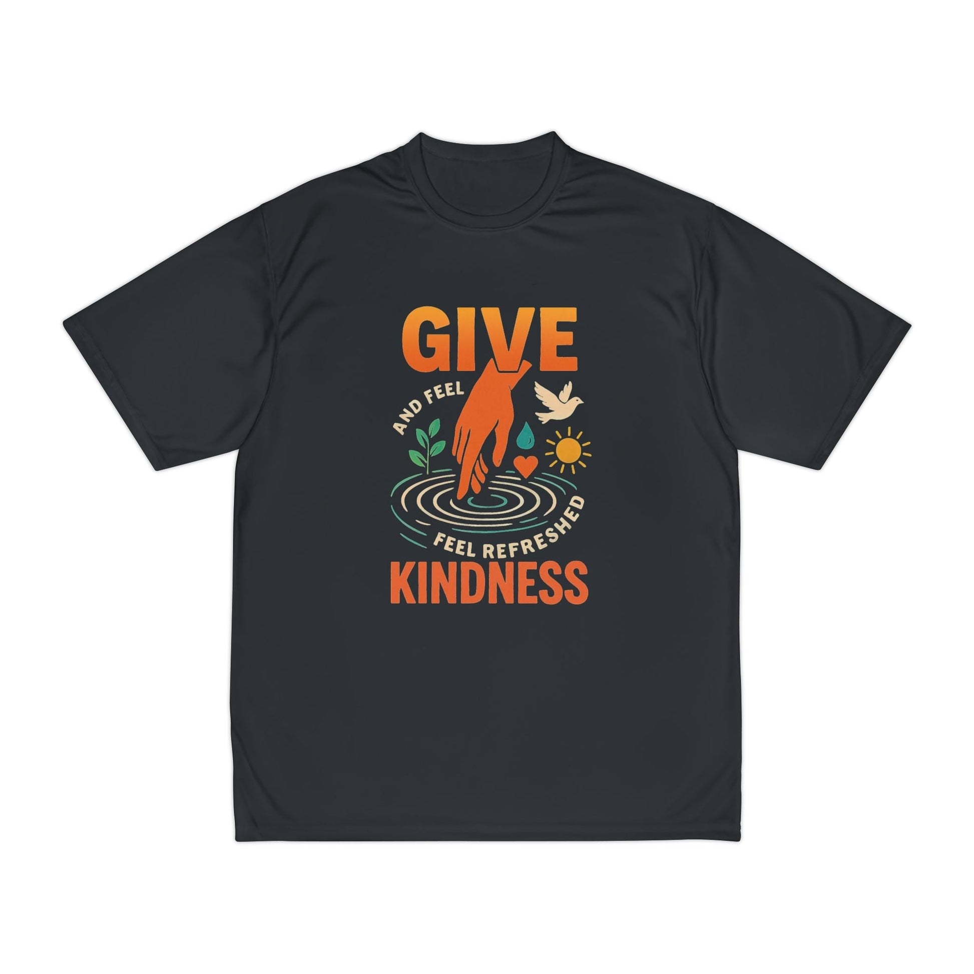 Mens Performance T-Shirt for Fitness & Kindness-Inspired Style
