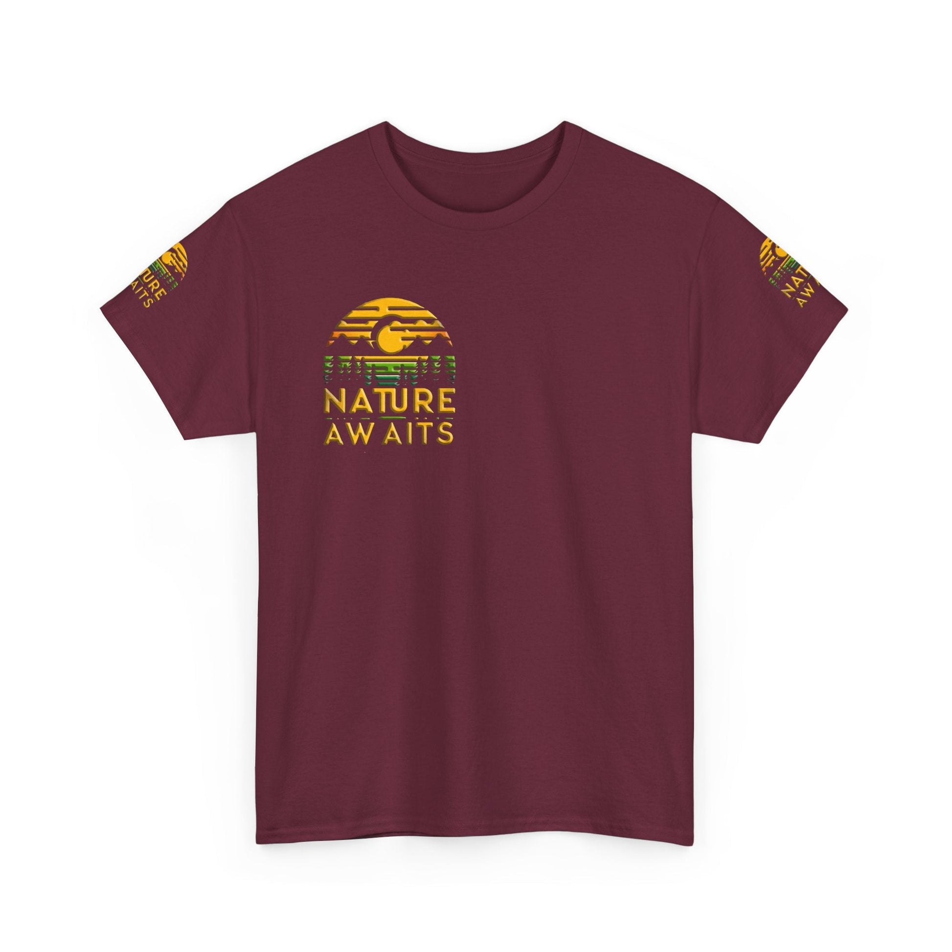 Unisex Heavy Cotton t-shirt nature Awaits t-shirt for Durability
