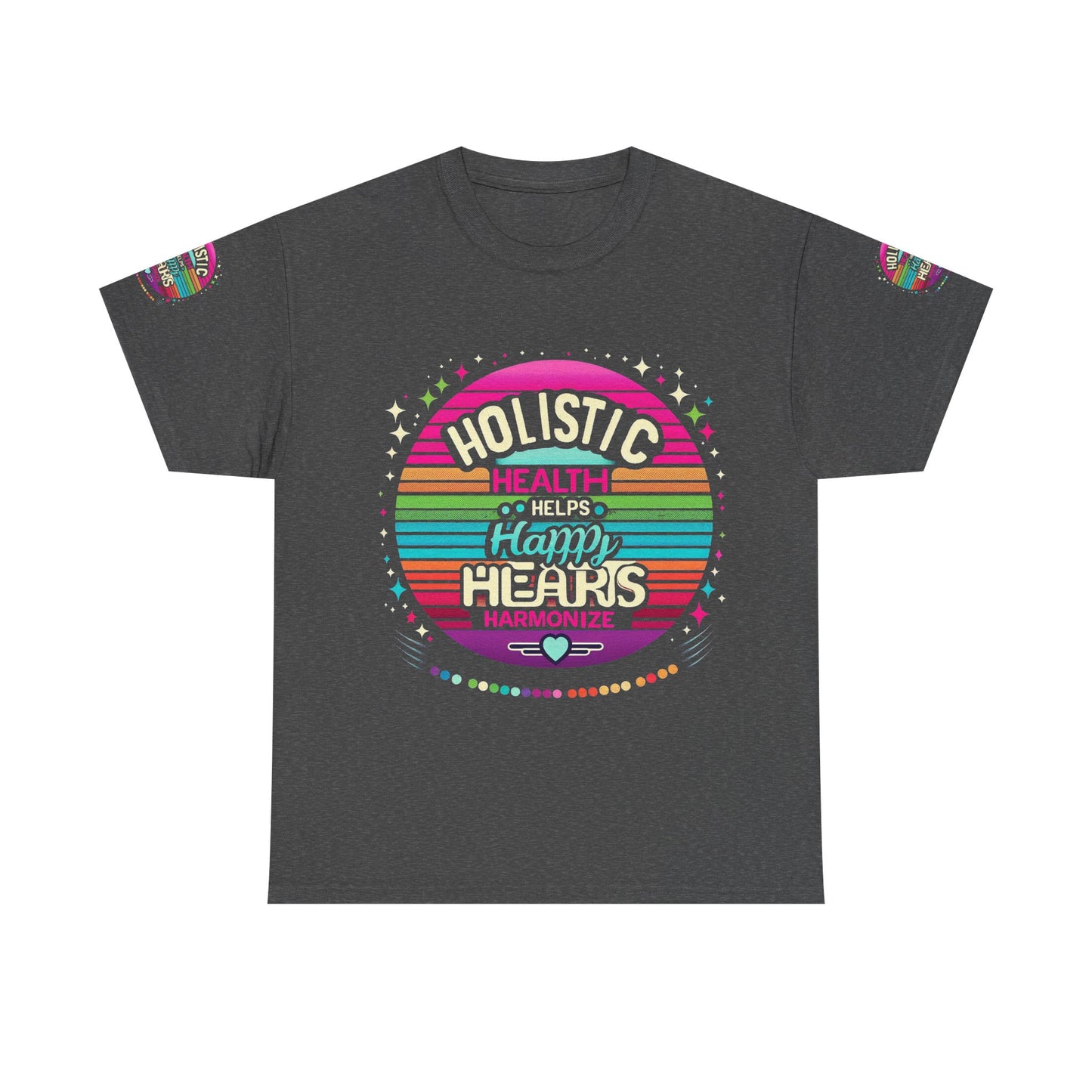 Unisex Heavy Cotton Tee " Holistic Health Heals Happy Hearts"