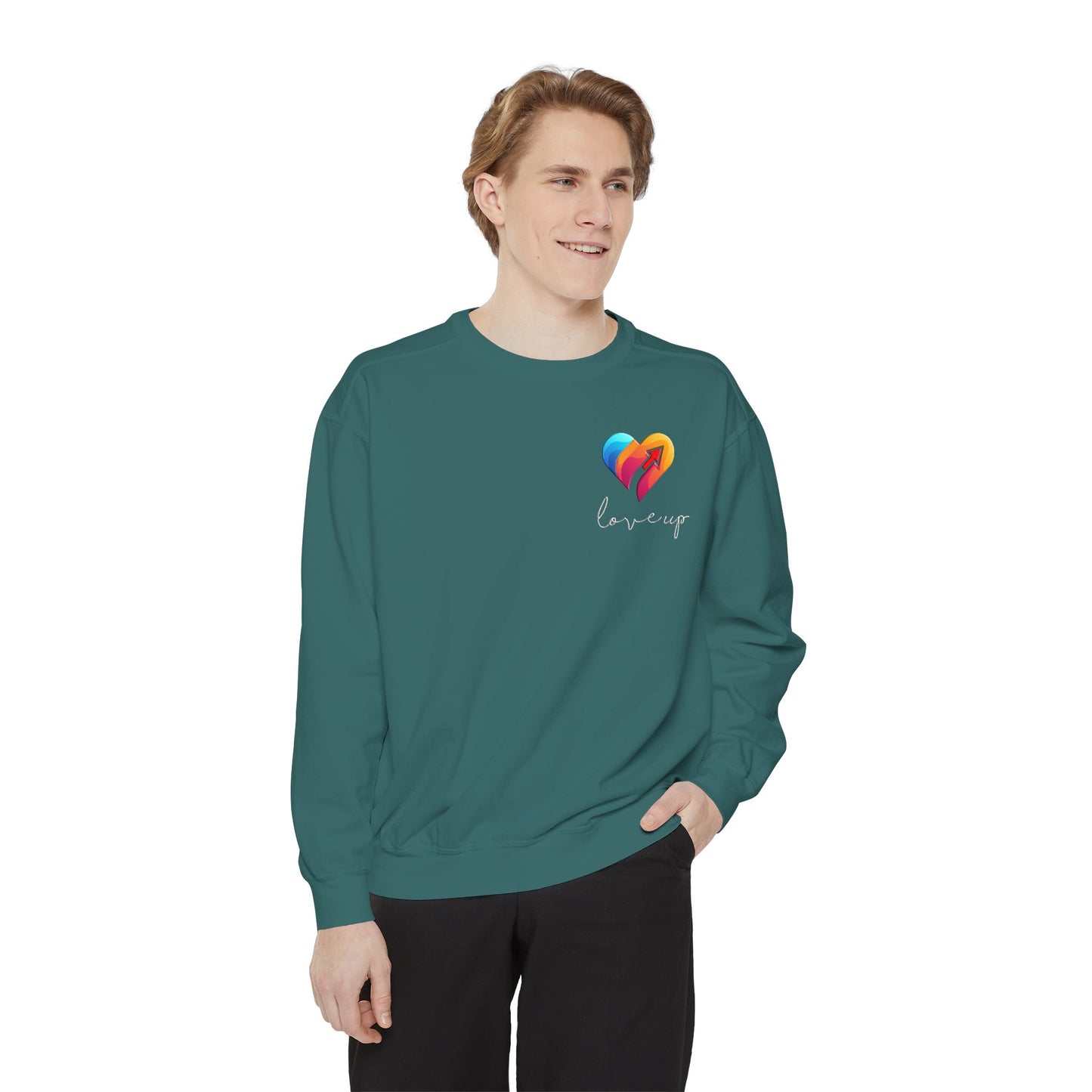 Unisex Garment-Dyed Sweatshirt " Love's Up"