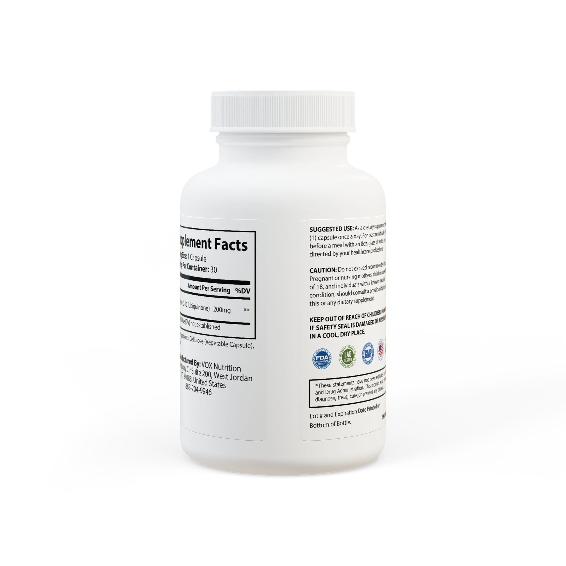 CoQ10 Ubiquinone Supplement – Antioxidant & Heart Health Support