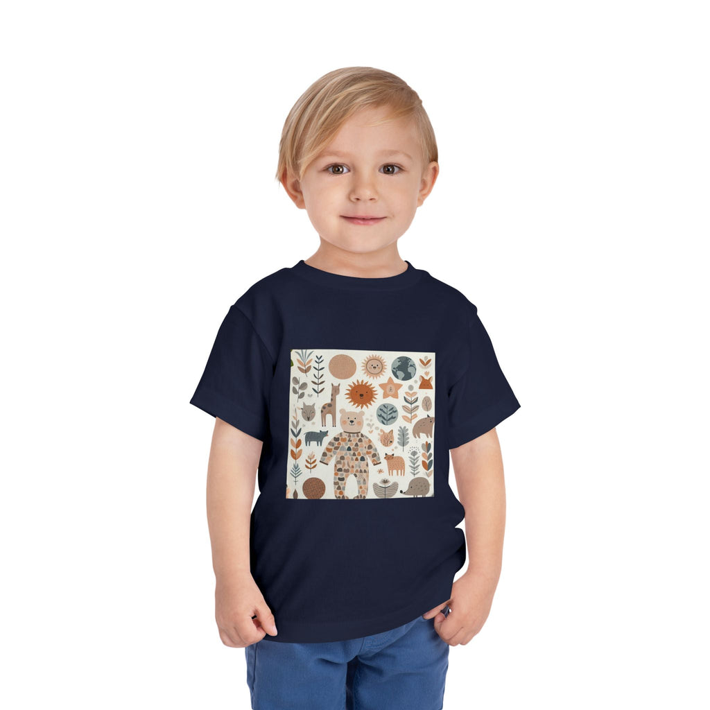 Eco-Friendly Toddler Short Sleeve T-shirt - with Nature Print