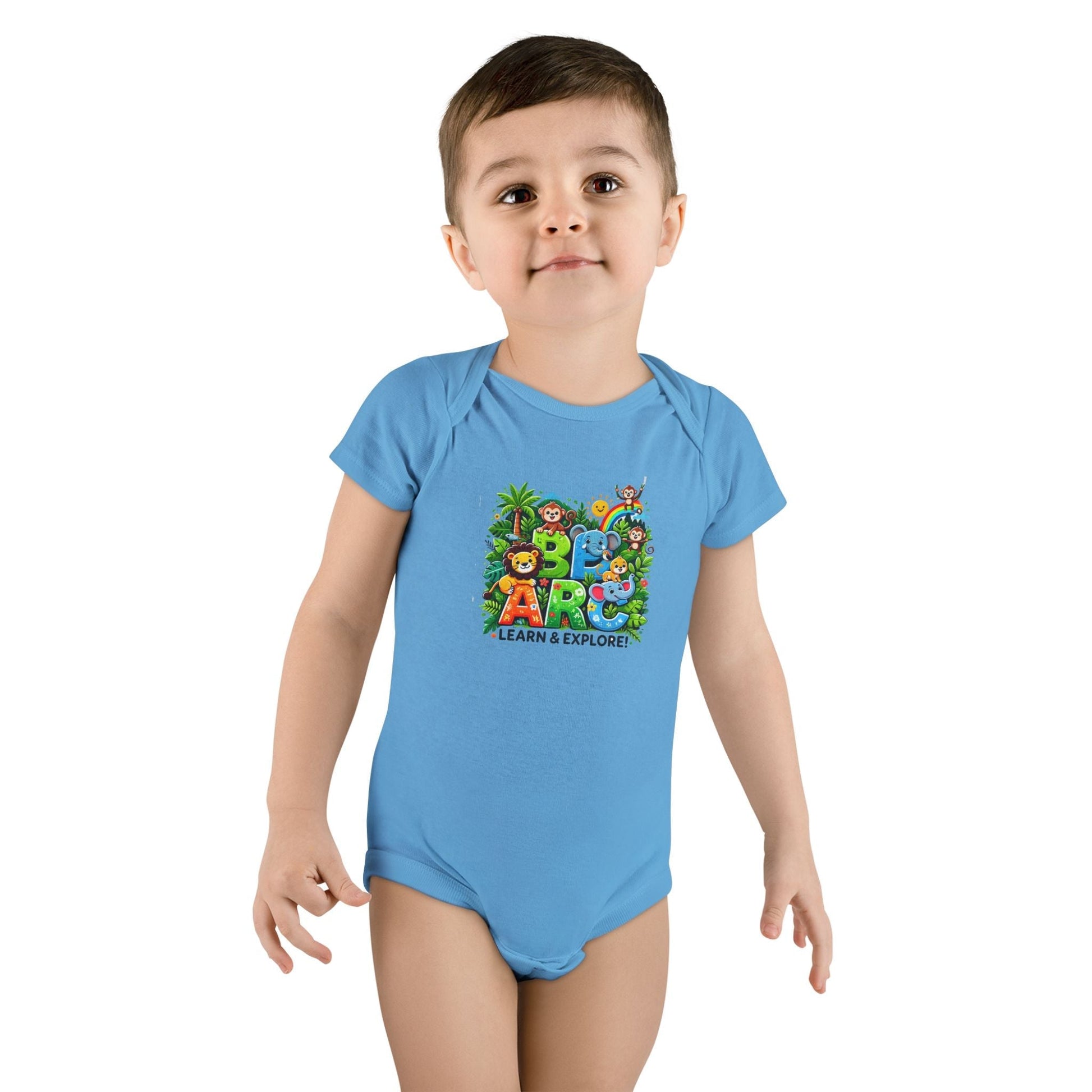 Baby Short Sleeve Onesie - Learn and Explore - Comfort for Little Ones