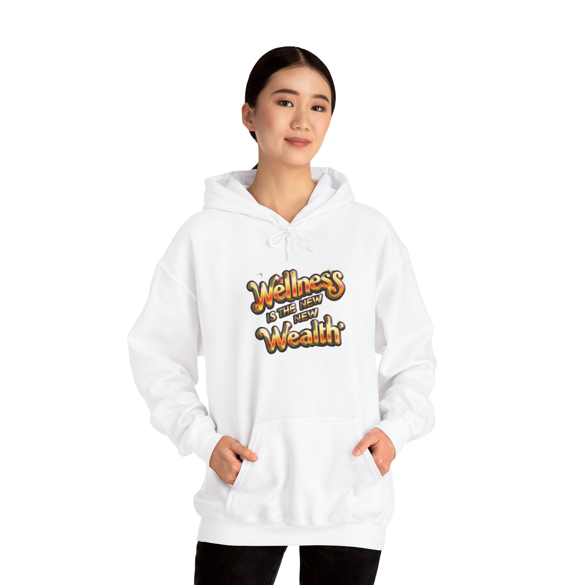Unisex Heavy Blend Hooded Sweatshirt -"Wellness is the New Wealth"