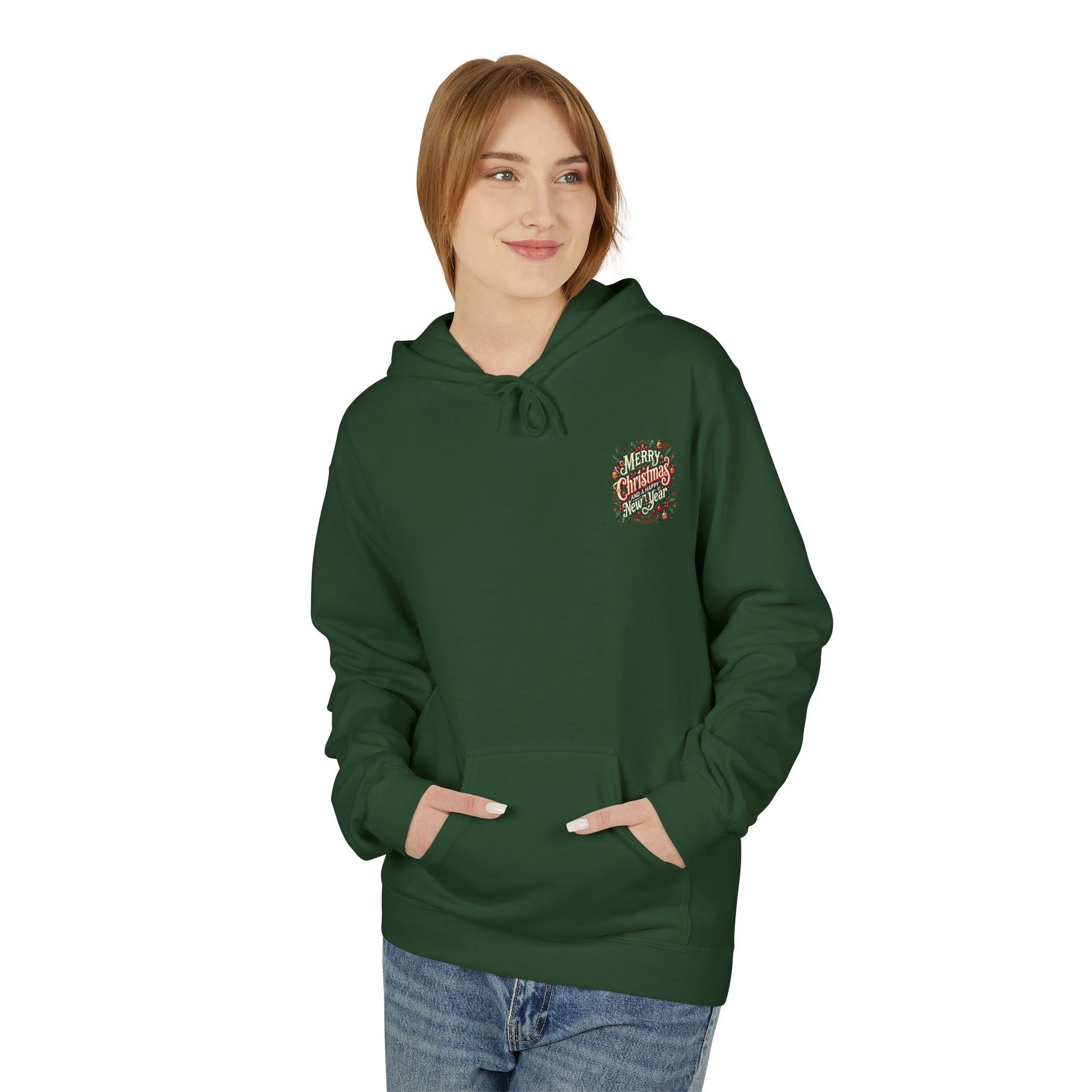 Unisex Midweight Softstyle Fleece Hoodie -  Christmas Holiday Cheer