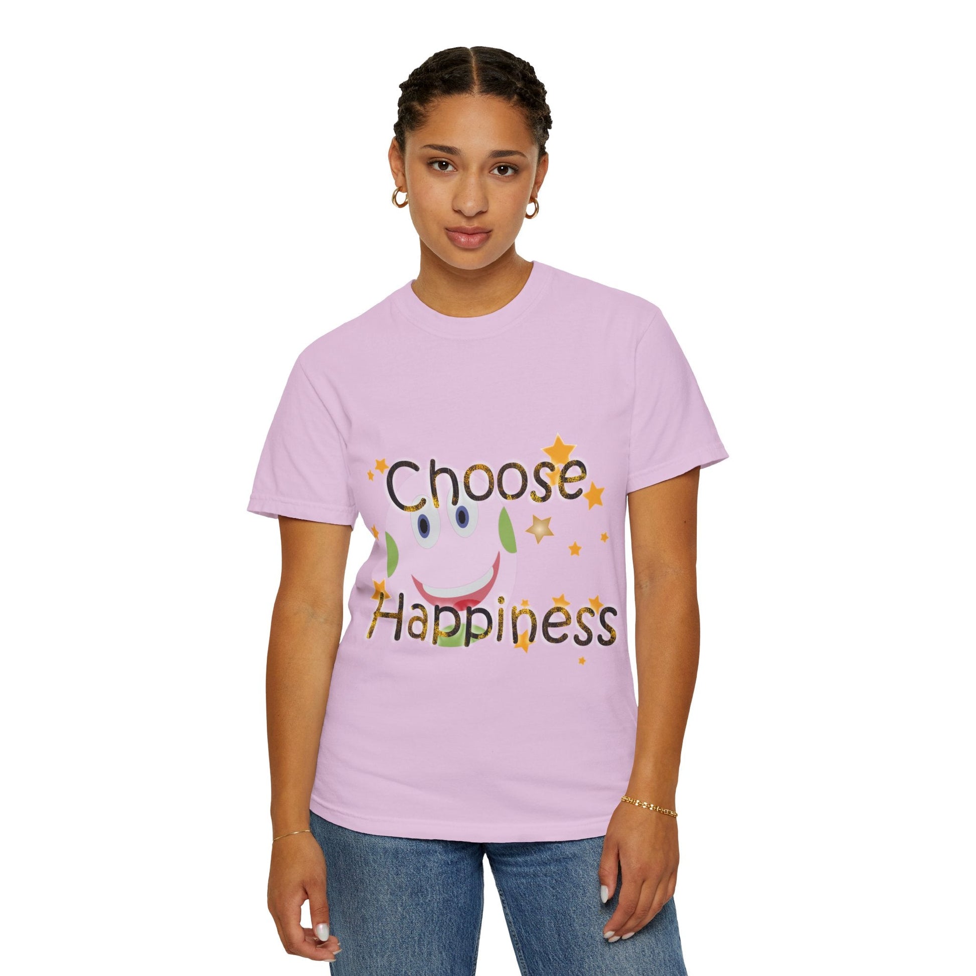 Choose Happiness Unisex Garment-Dyed T-Shirt - Positive  Expression