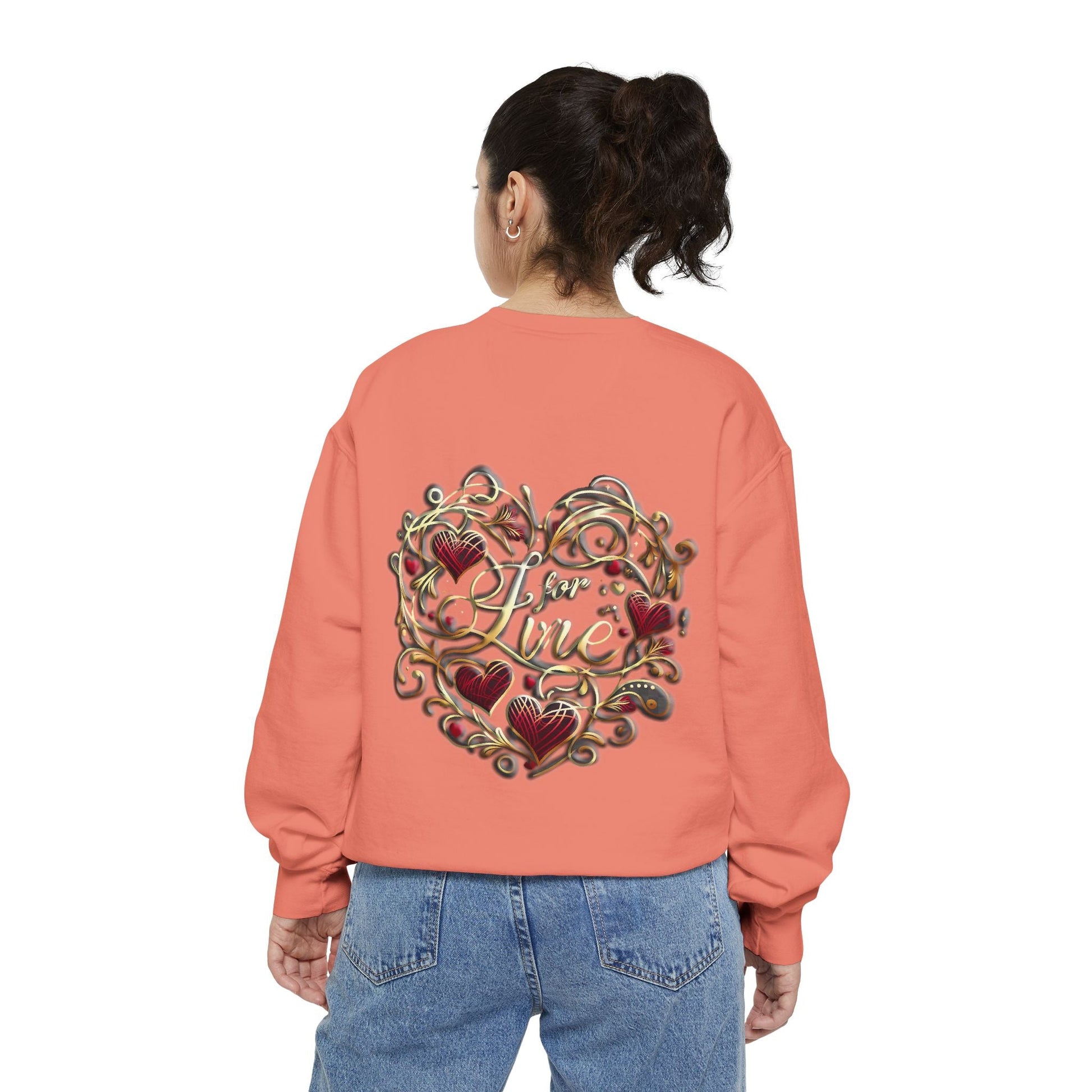 Unisex Garment-Dyed Sweatshirt - Love For Me Premium Comfort