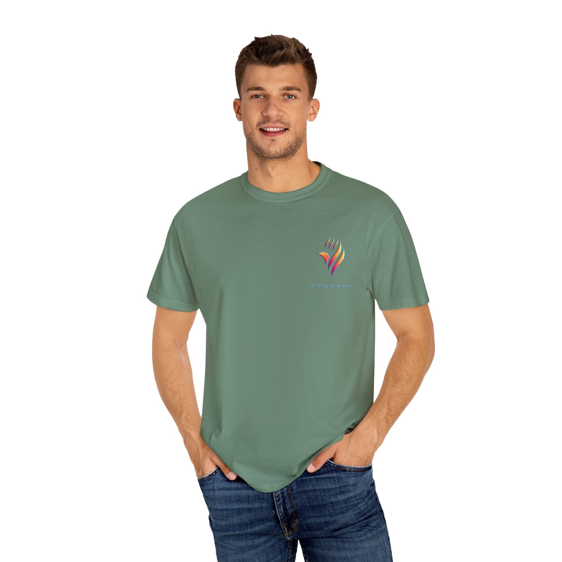 Unisex Garment-Dyed T-shirt - On Fire for Life Ethically Made